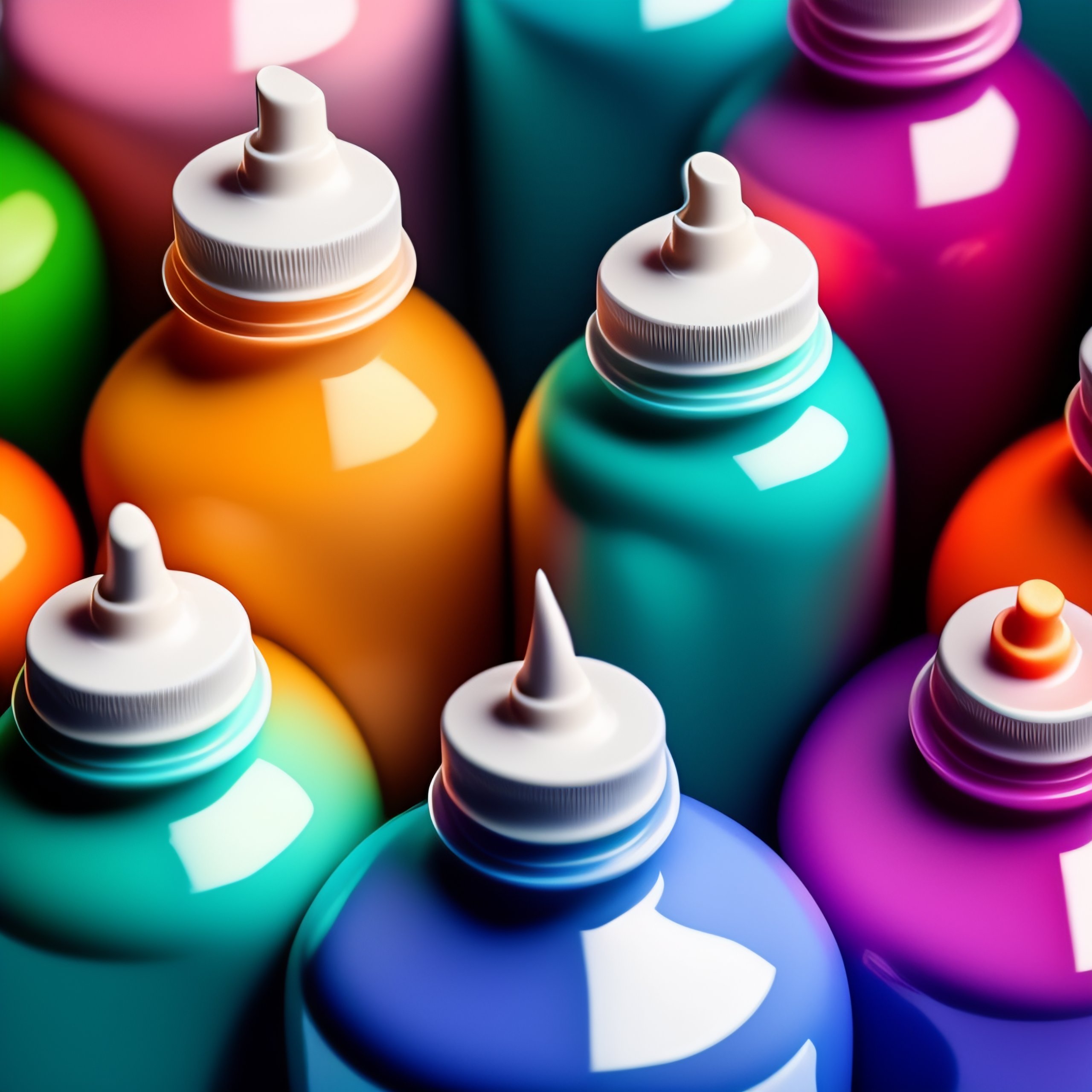 Lexica Plastic caps for shampoo, conditioner and cosmetics.