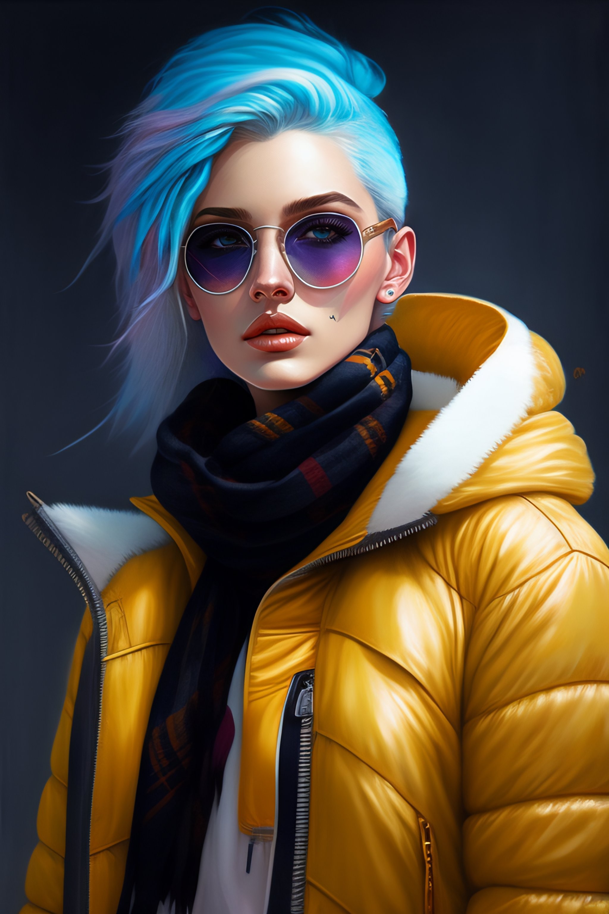 Lexica - Highly detailed portrait of a sewer emo punk woman student ...