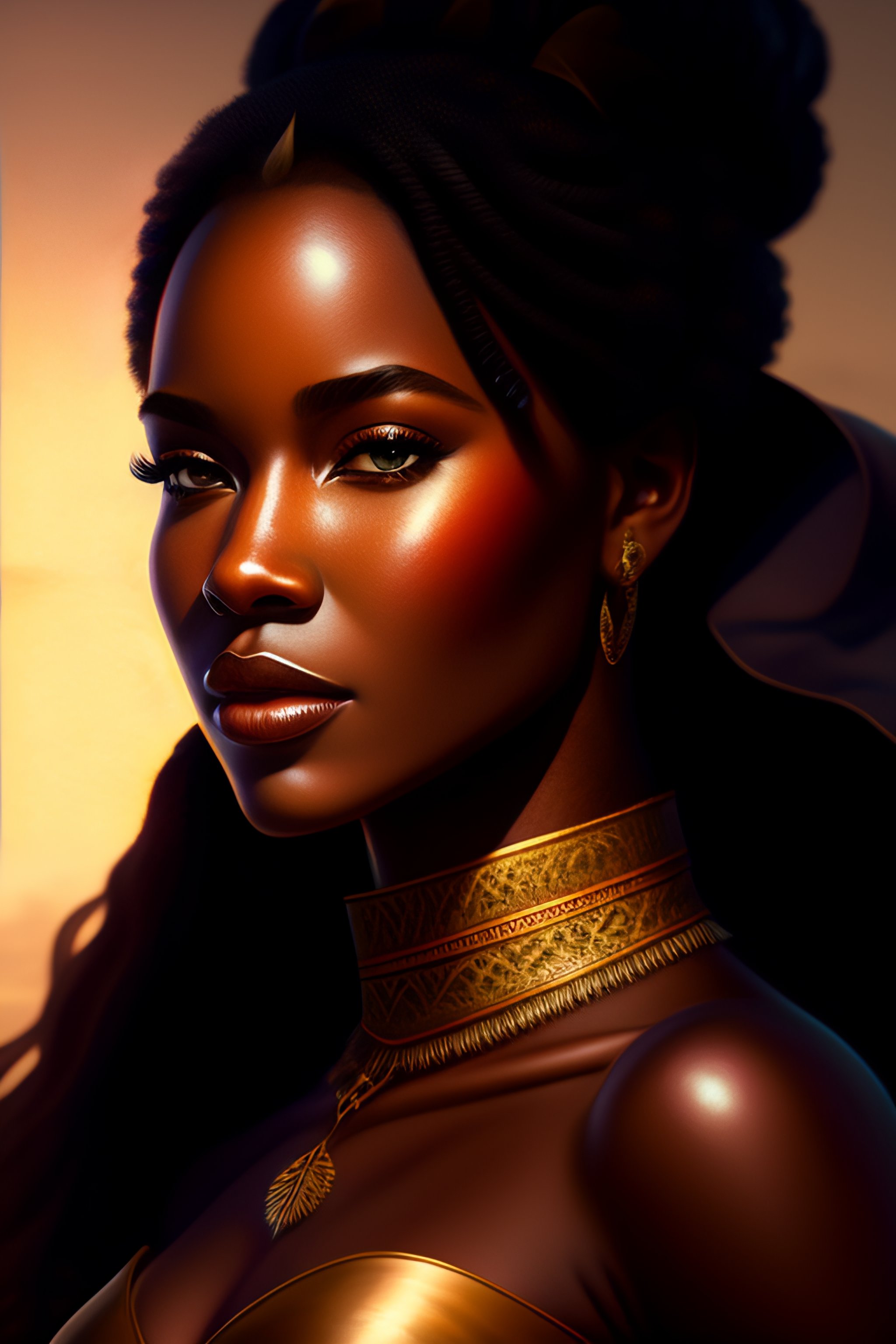 Lexica - !dream Fantasy emerald knight, beautiful brown skinned african ...