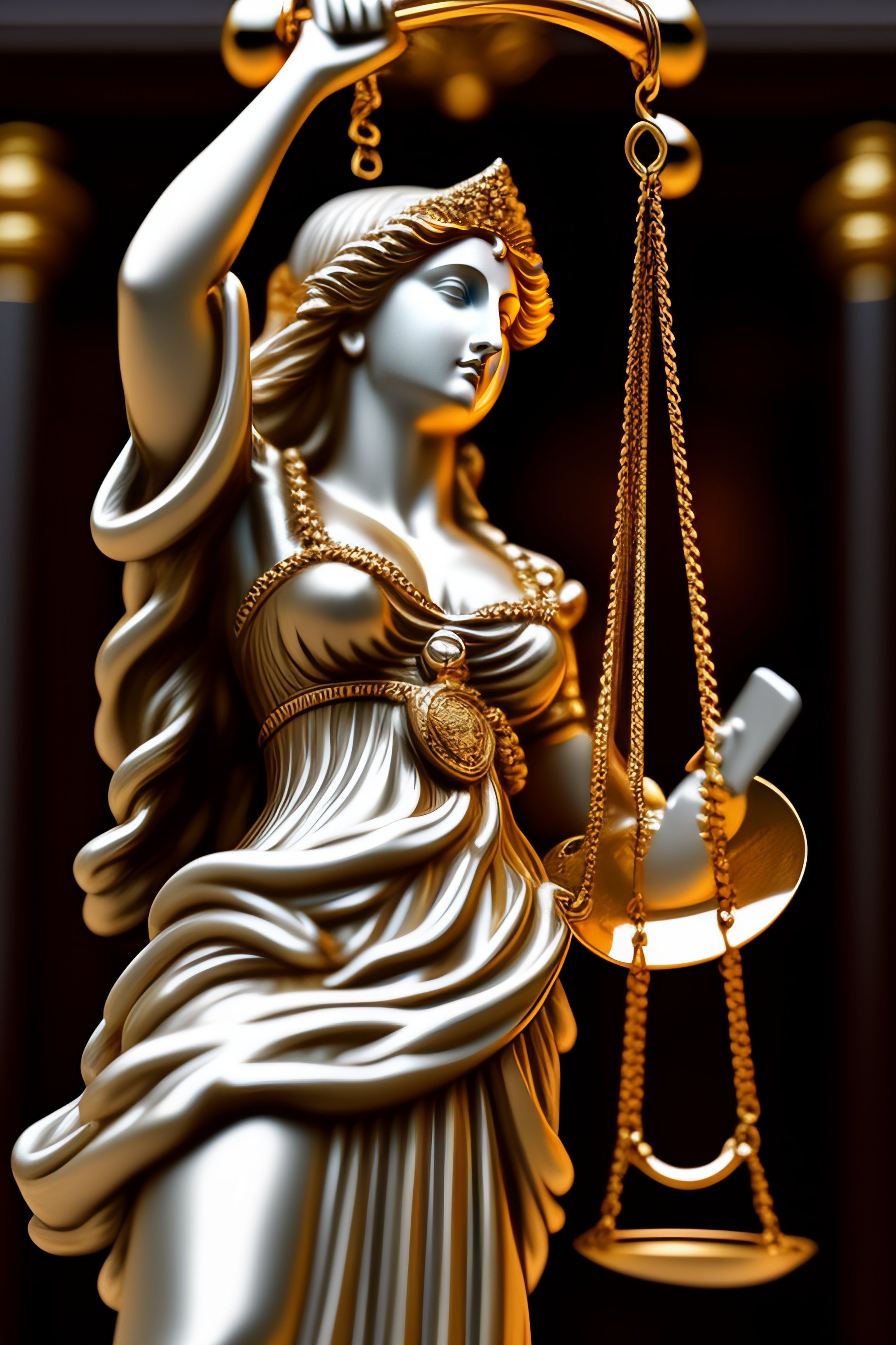 Lexica - The lady justice holding a computer, fine art, intricate