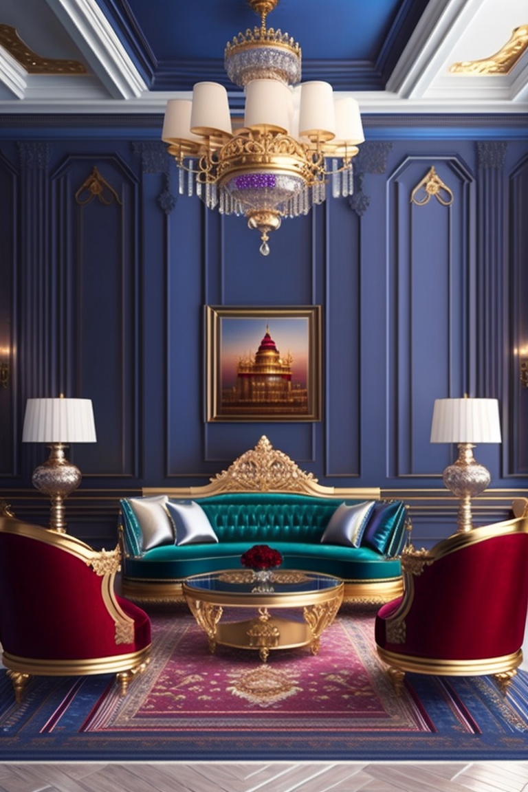 Lexica - Royal Grandeur: Infuse the living room with a sense of ...
