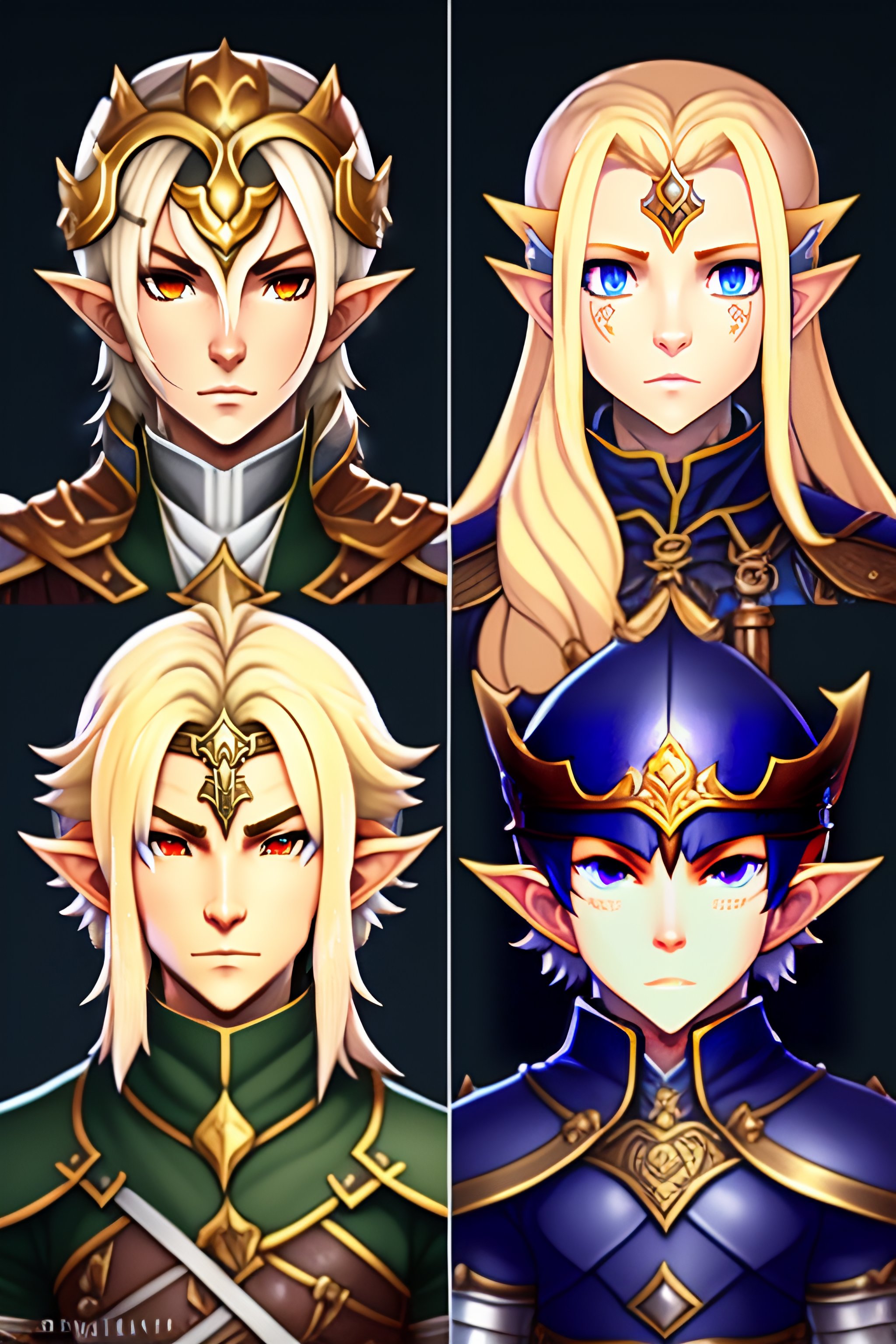 Lexica - Blonde male elf knight, 2.5d Unity sprite sheet, Octopath ...