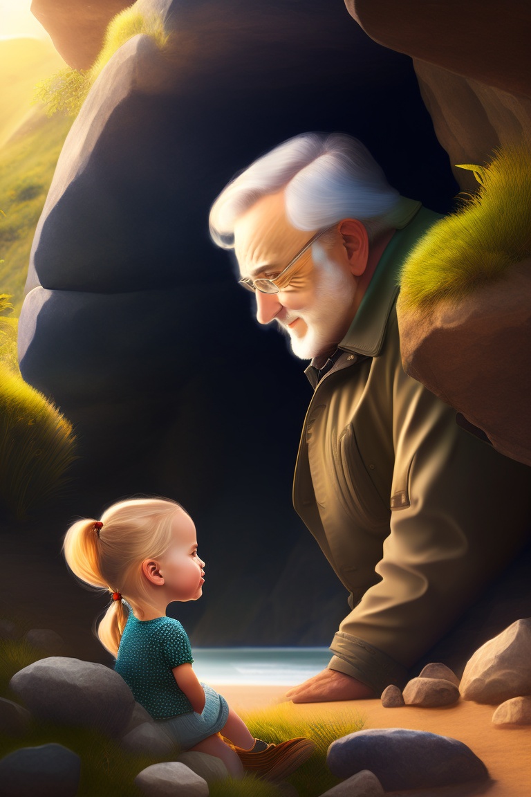 Lexica - The Secret of the Shell Cave, with a little blond girl and her ...