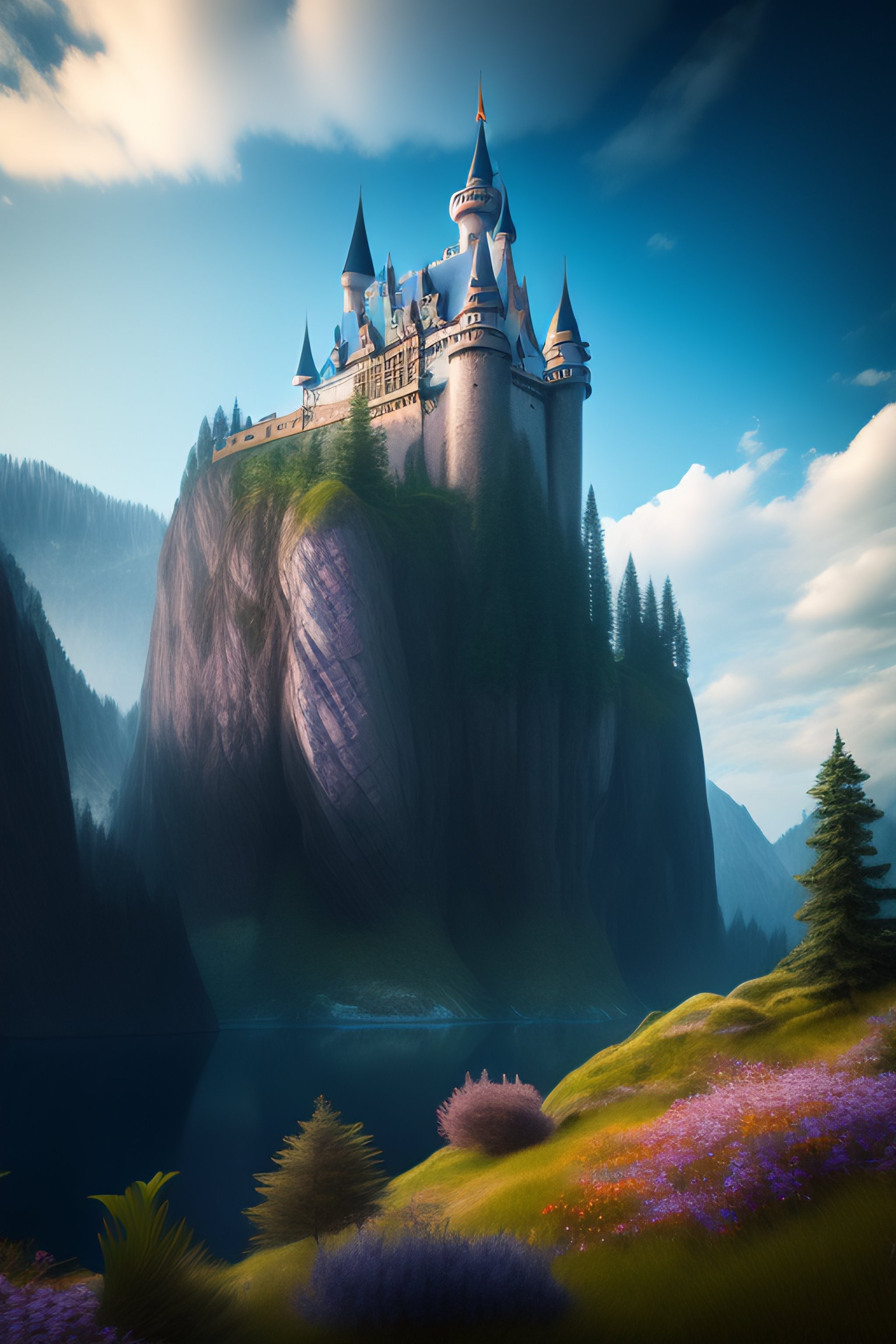 mystical castle background