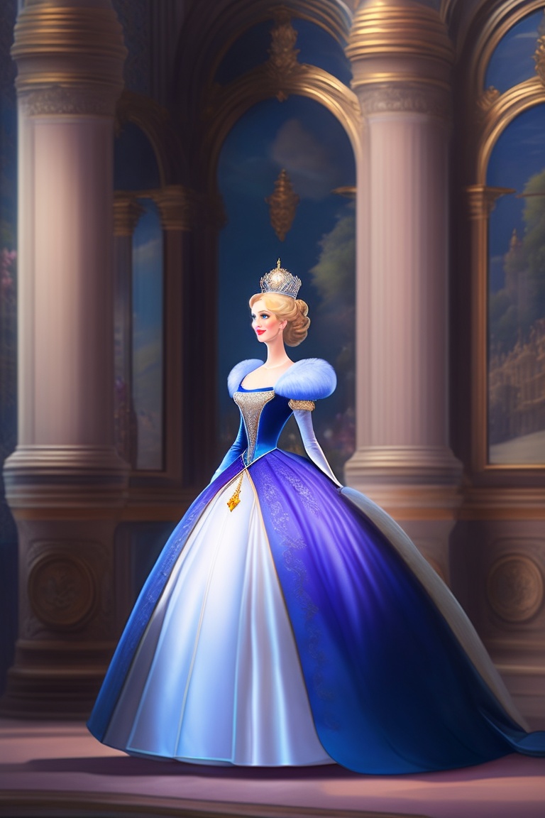 Lexica - Cinderella thanked her fairy godmother and set off to the ball ...