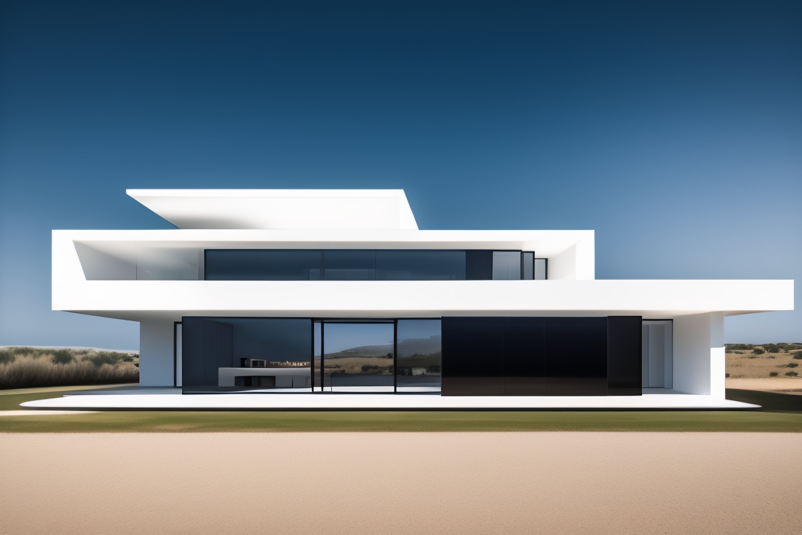 Lexica White Architecture Style Mondrian Of Minimal House By Fran Silvestre Arquitectos