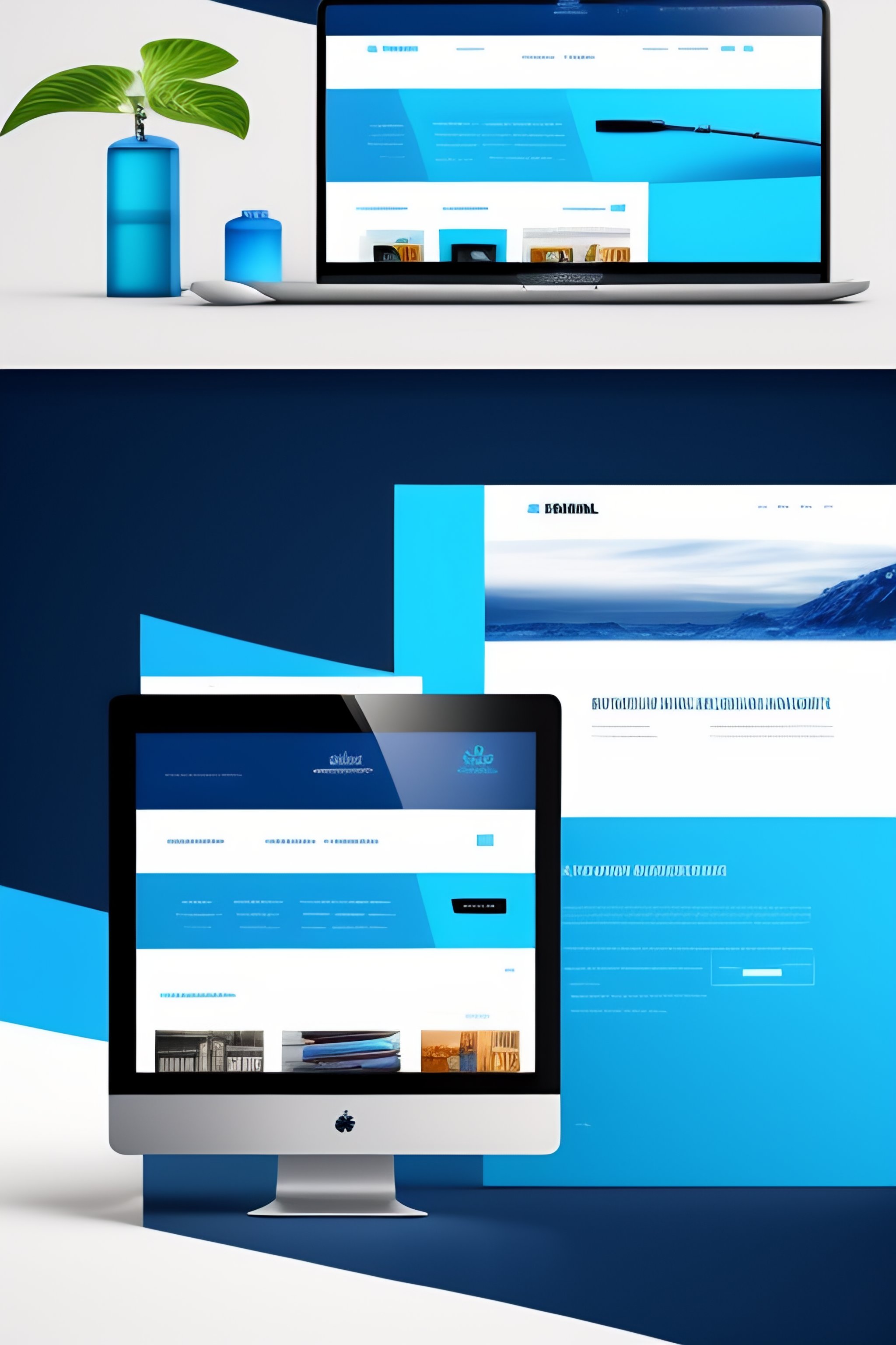 Lexica - Minimalistic clean website brand design portal, blue ...