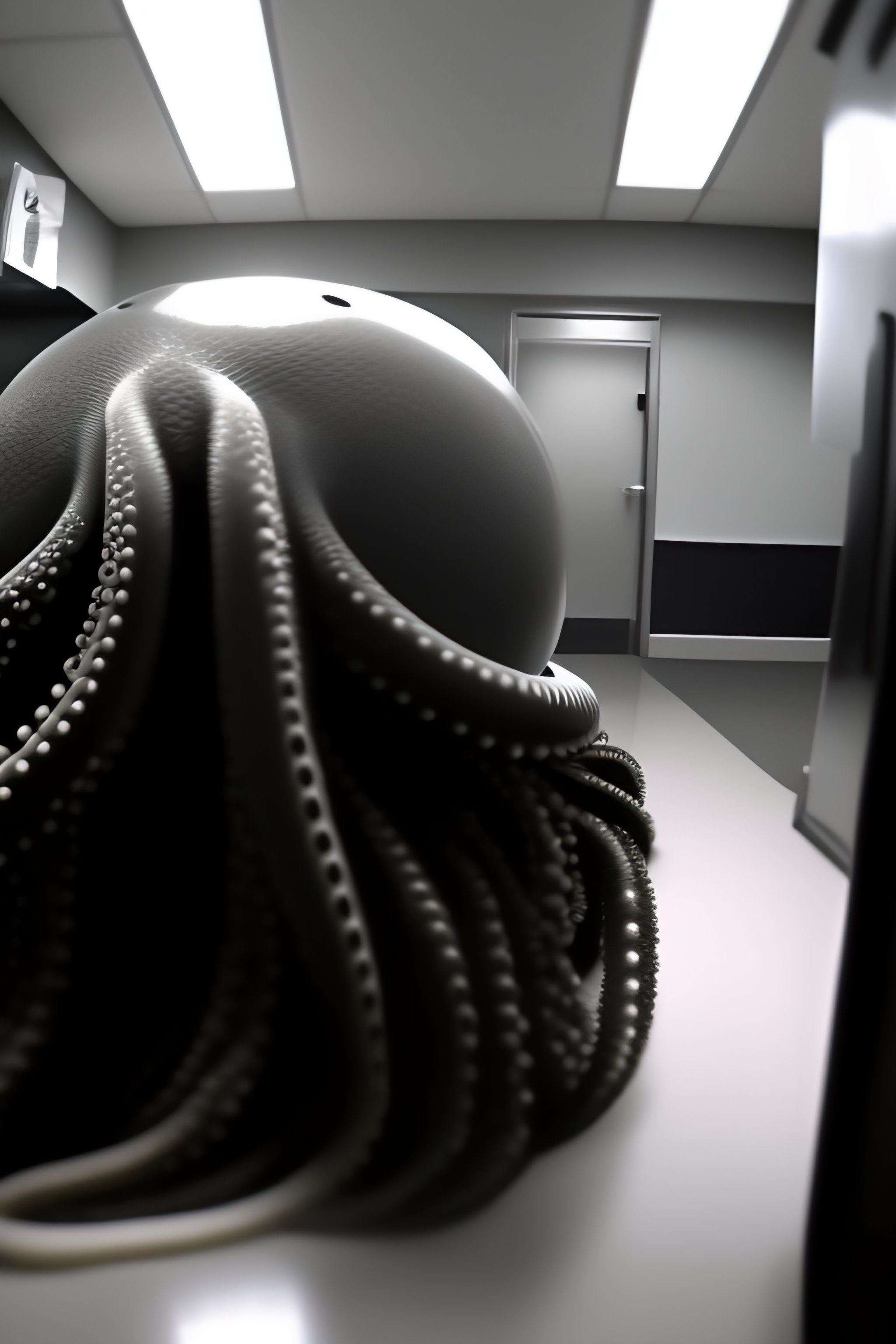 Lexica Horror octopus caught live action on security camera, grainy