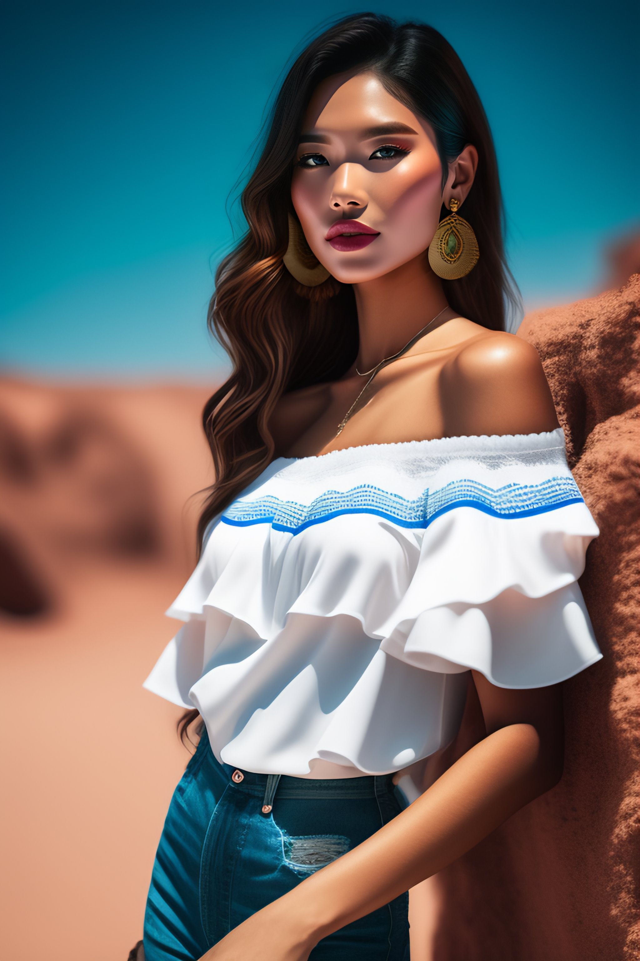 lexica-a-white-off-shoulder-tops-girl-with-blue-jeans