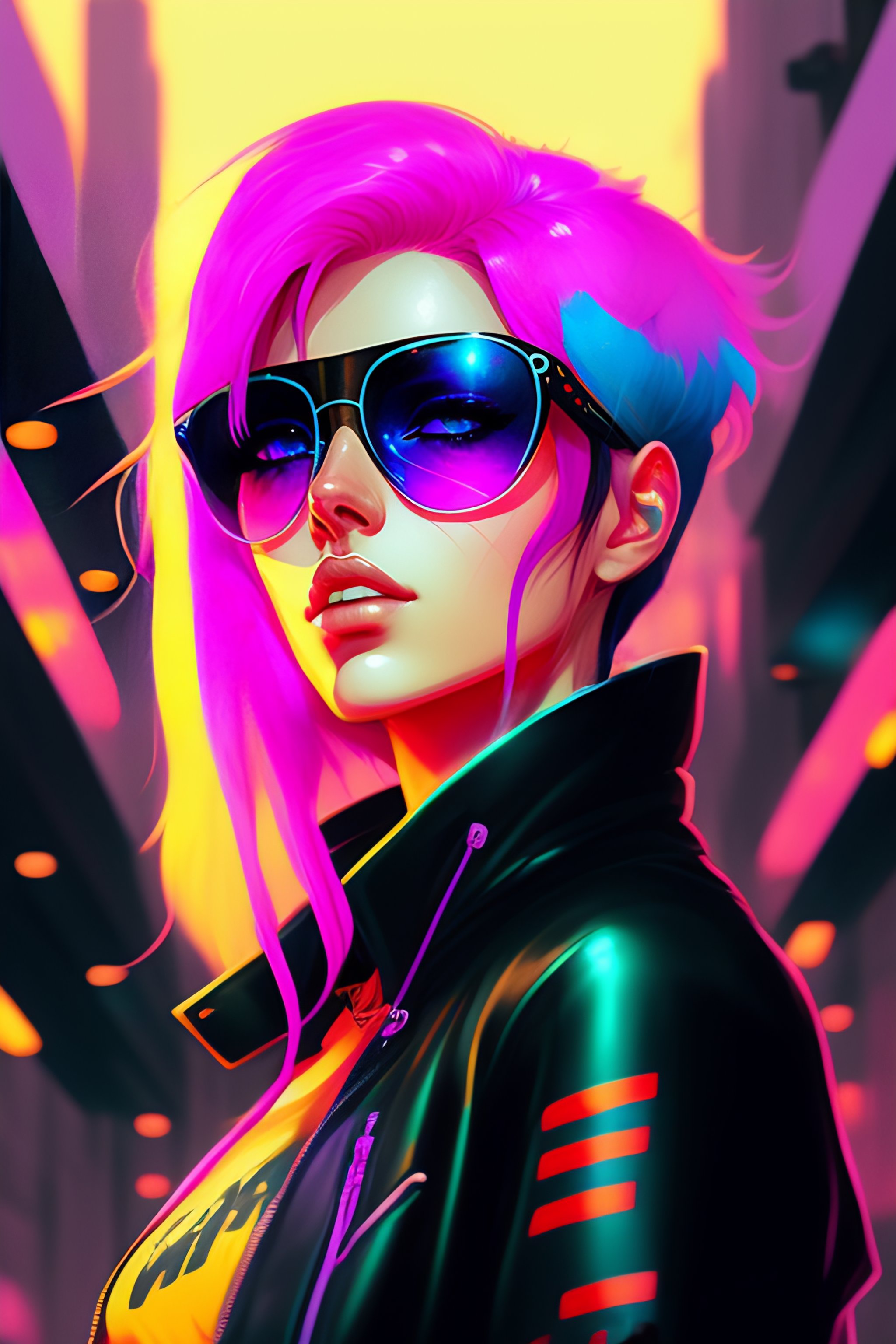 Lexica - Highly detailed portrait of a sewer emo punk woman student ...
