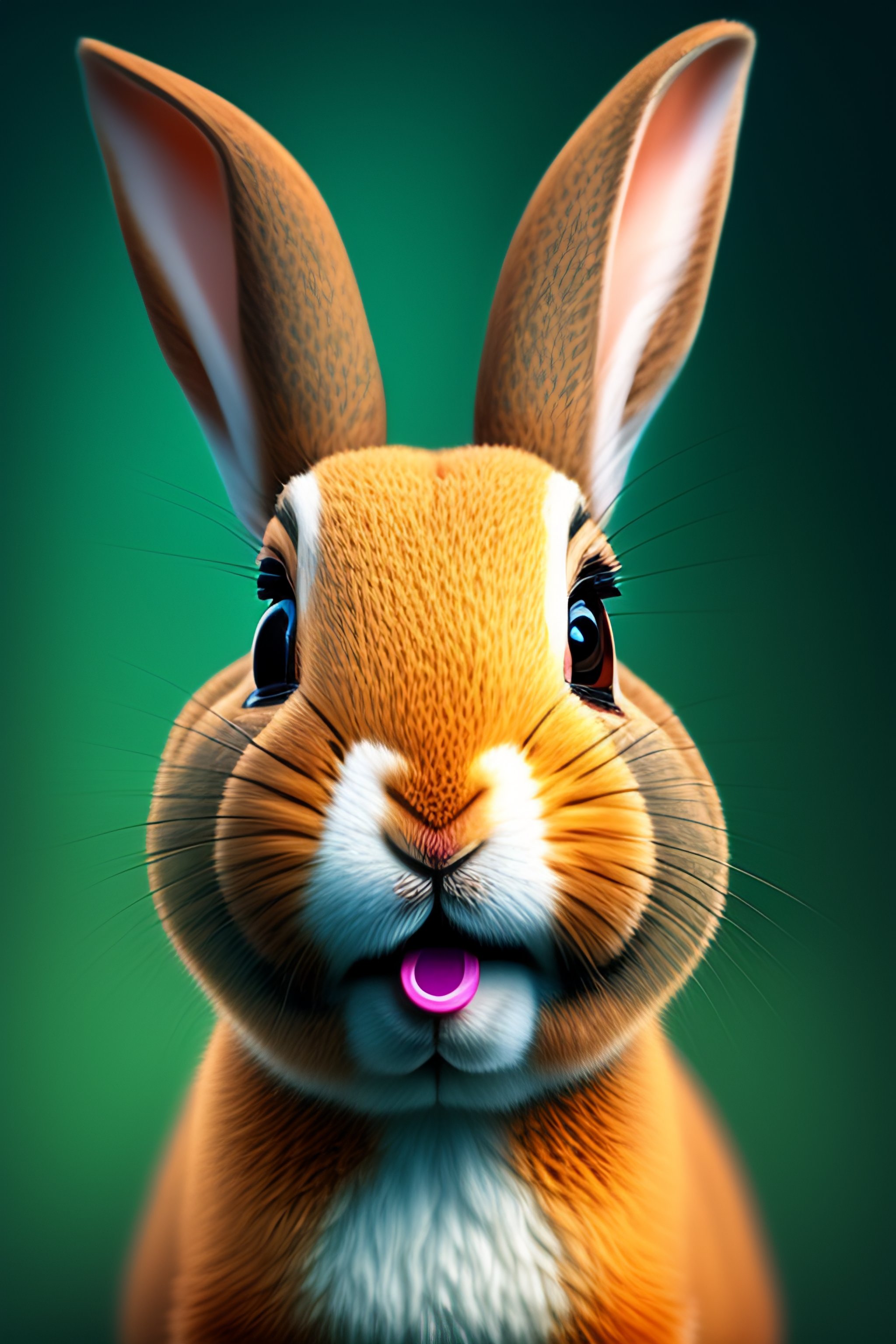 Lexica - A rabbit with a joint in his mouth super cute eyes saying ...