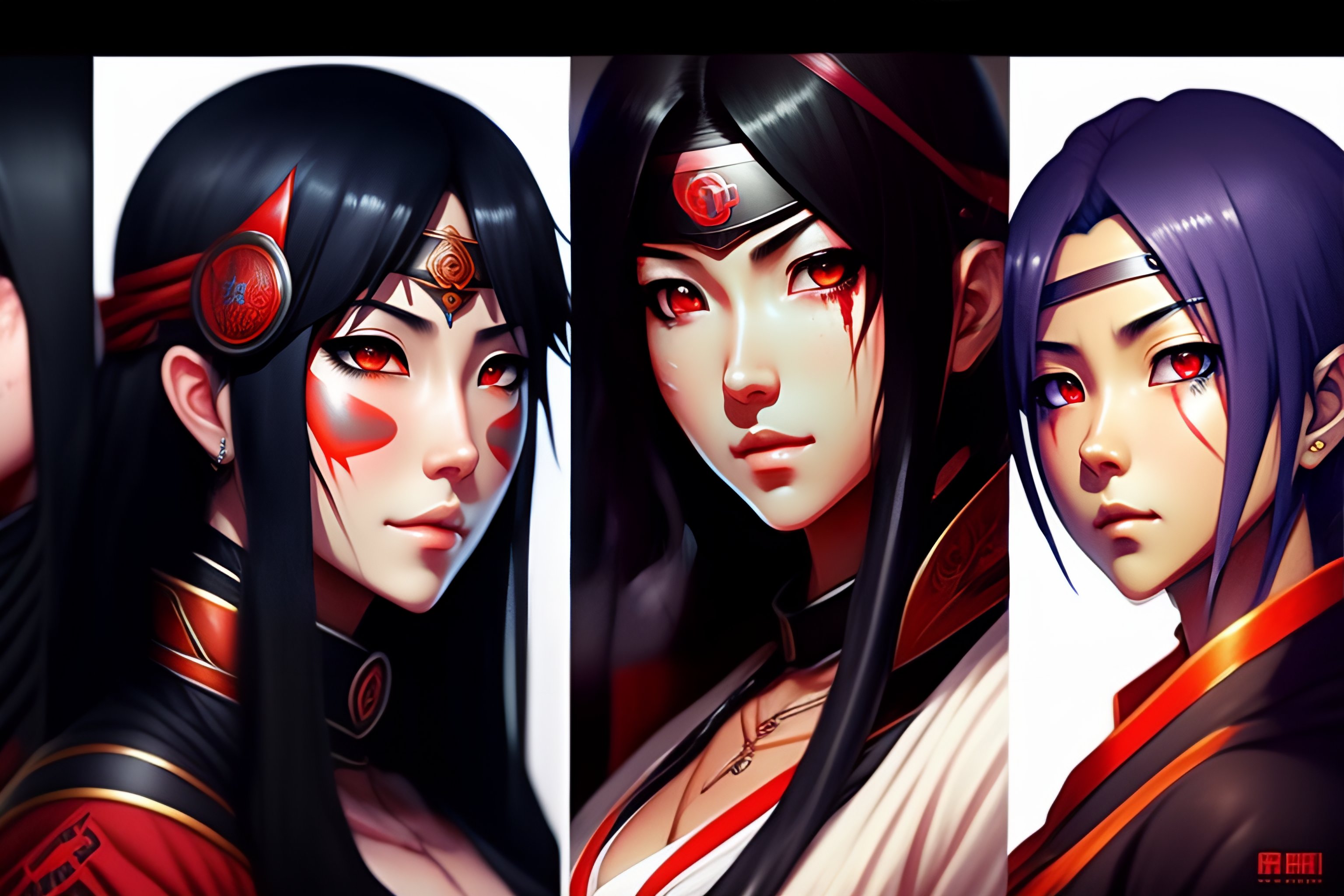 Lexica - Itachi uchiha using sharingan, anime, crying, sharp facial