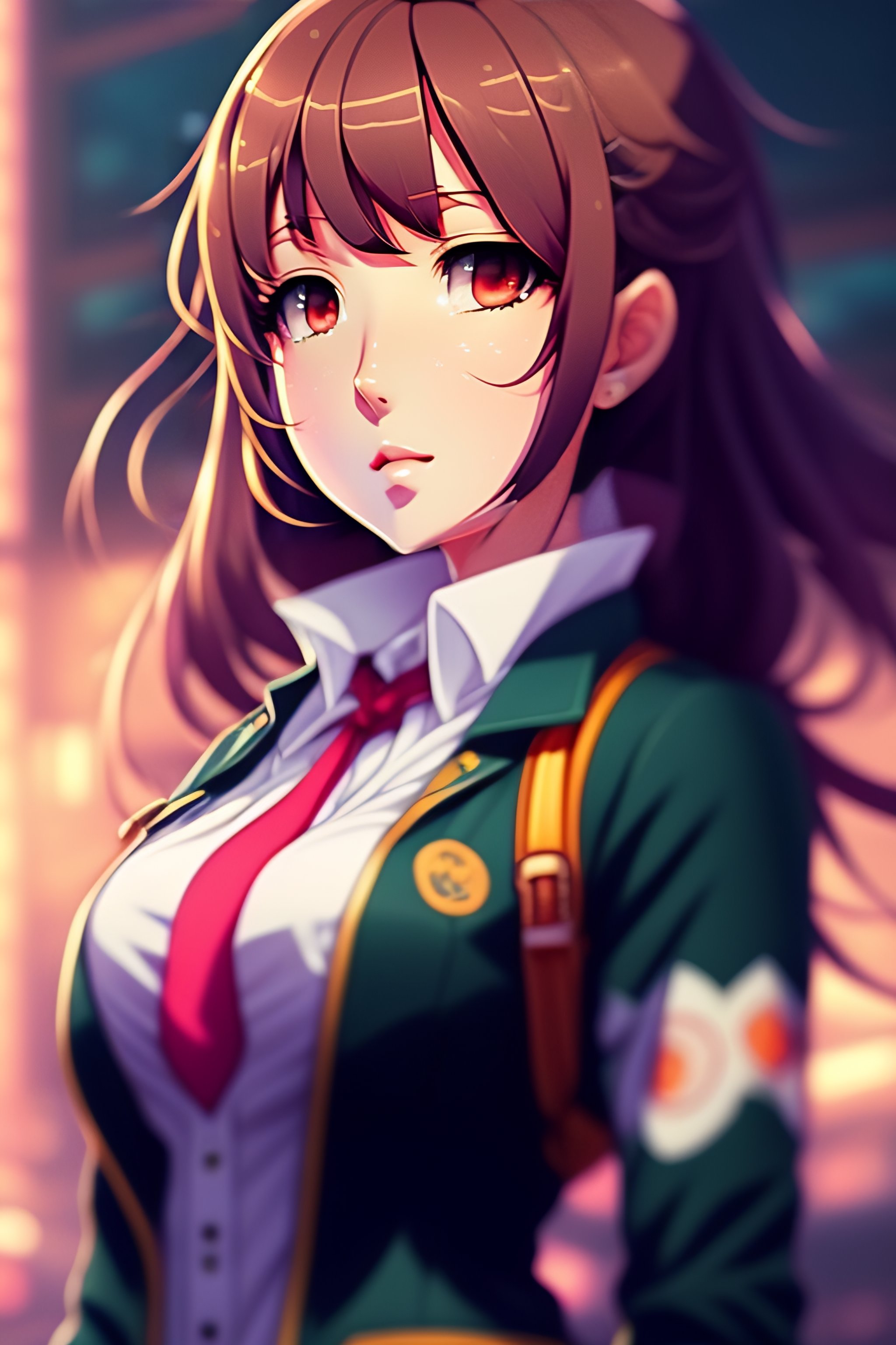 Lexica Attractive anime girl. Wearing a school girl outfit. Anime