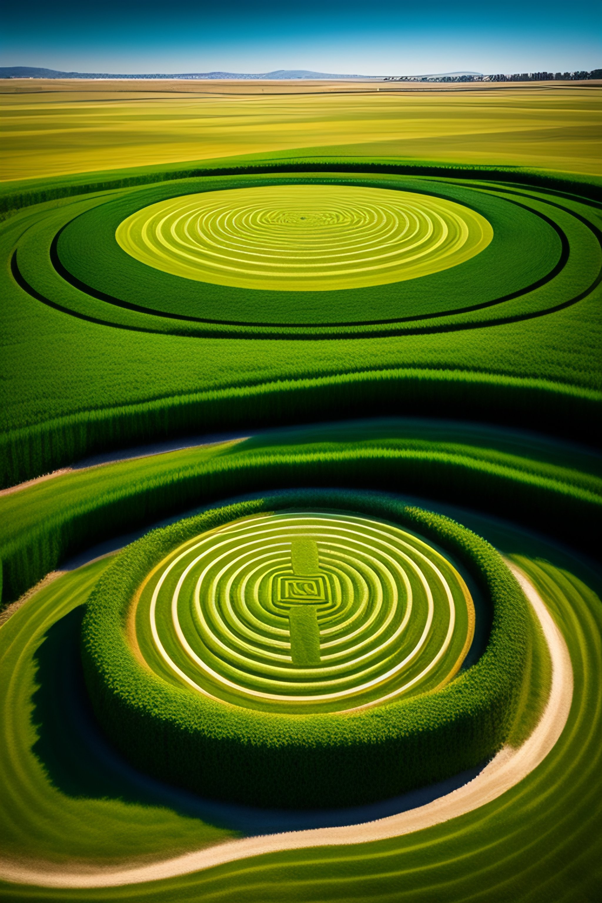 Lexica - Grass geometric crop circle