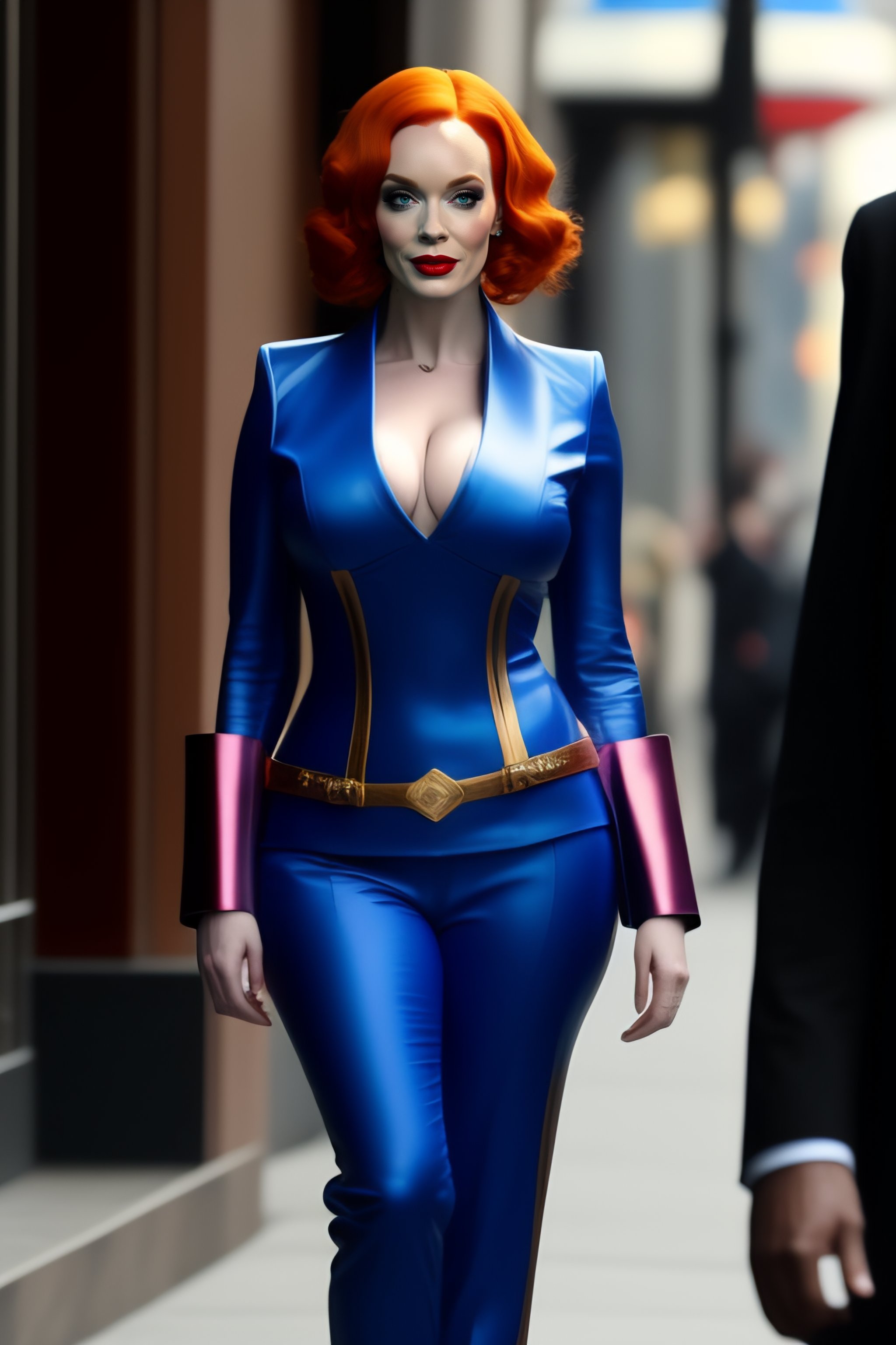 Lexica Christina Hendricks Dressed Like Mystique Character On The Film X Men