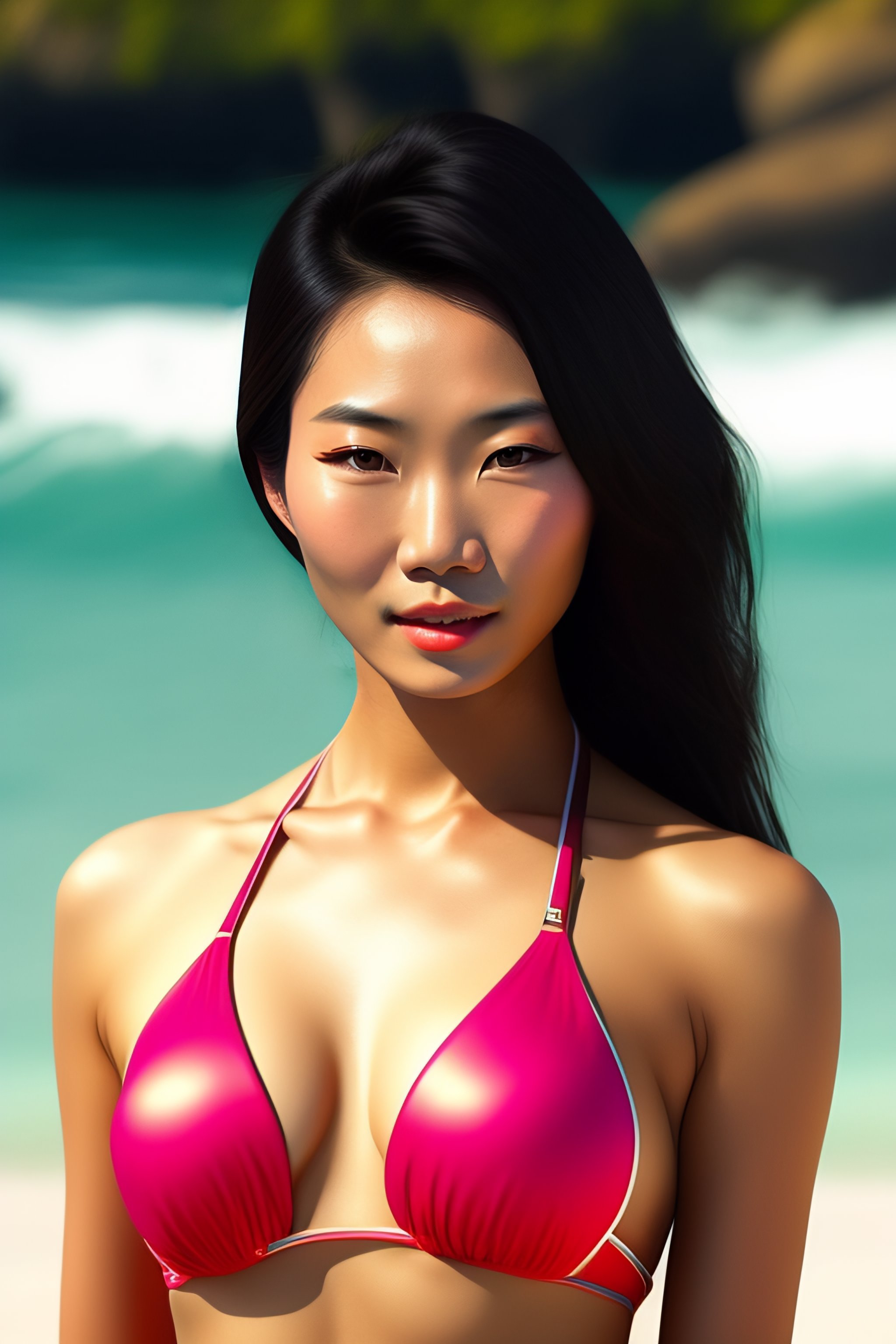 Lexica A Beautiful Asian Woman In A Bikini