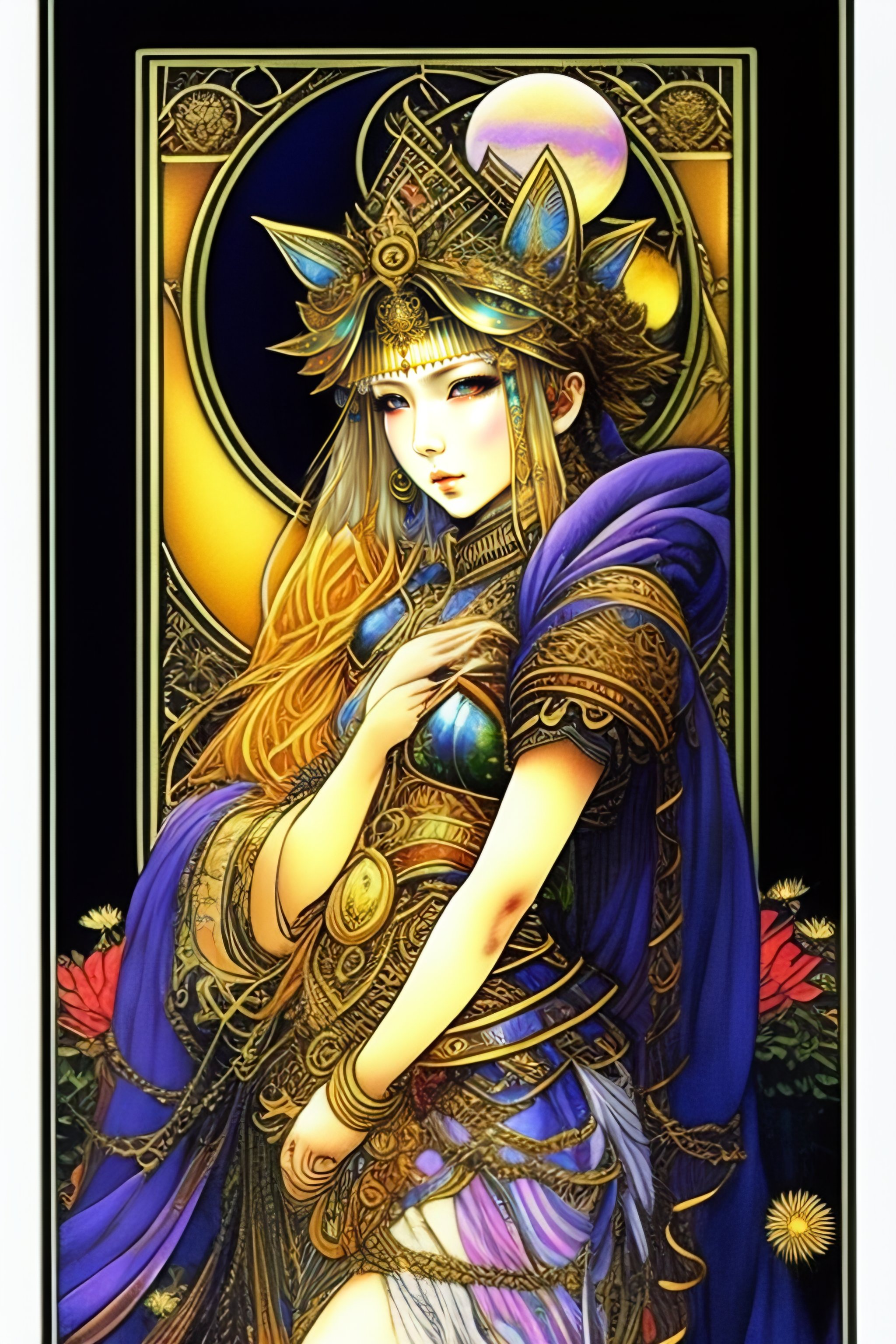 Lexica Tarot card by yoshitaka amano