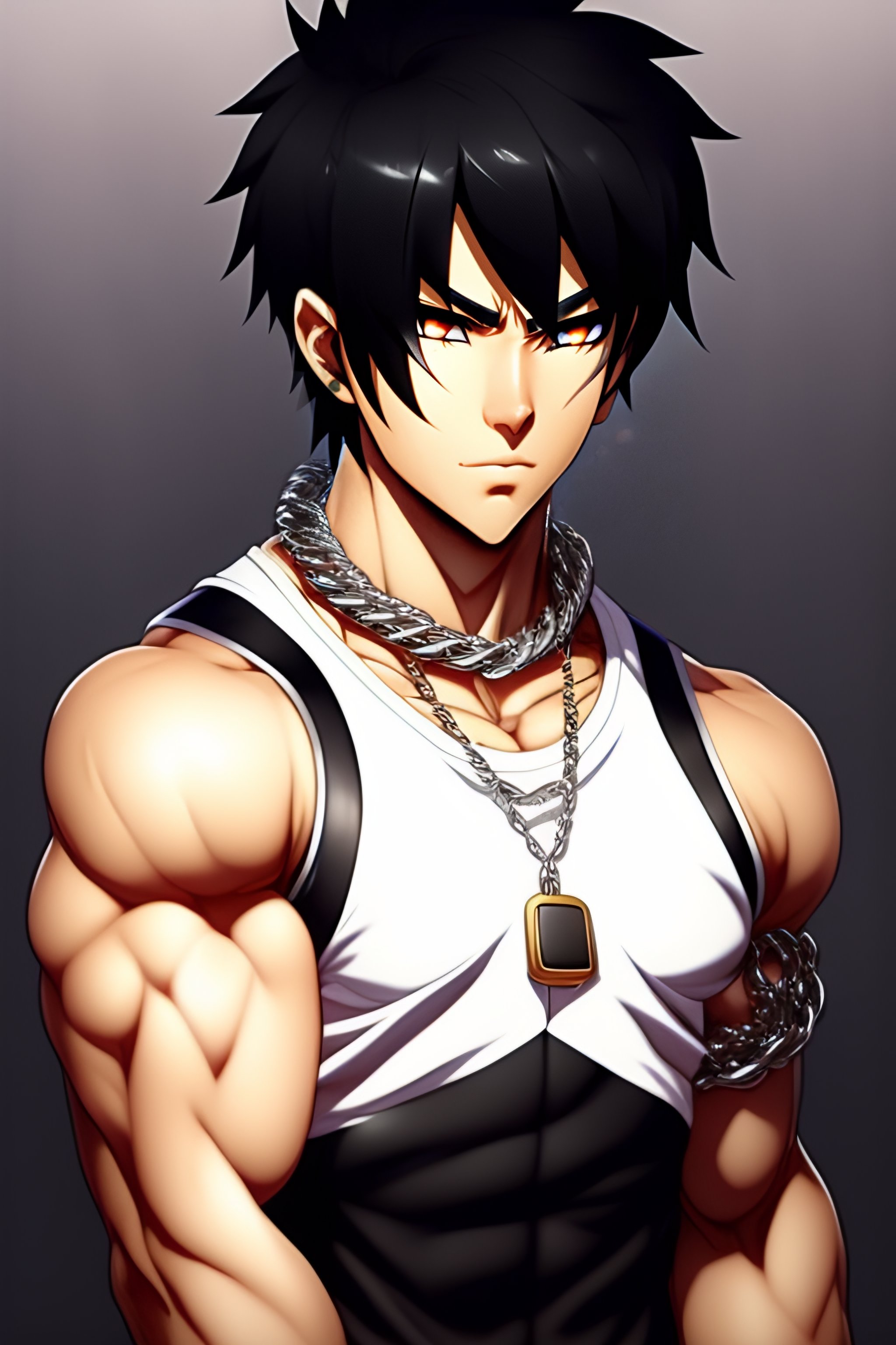 Muscular anime male