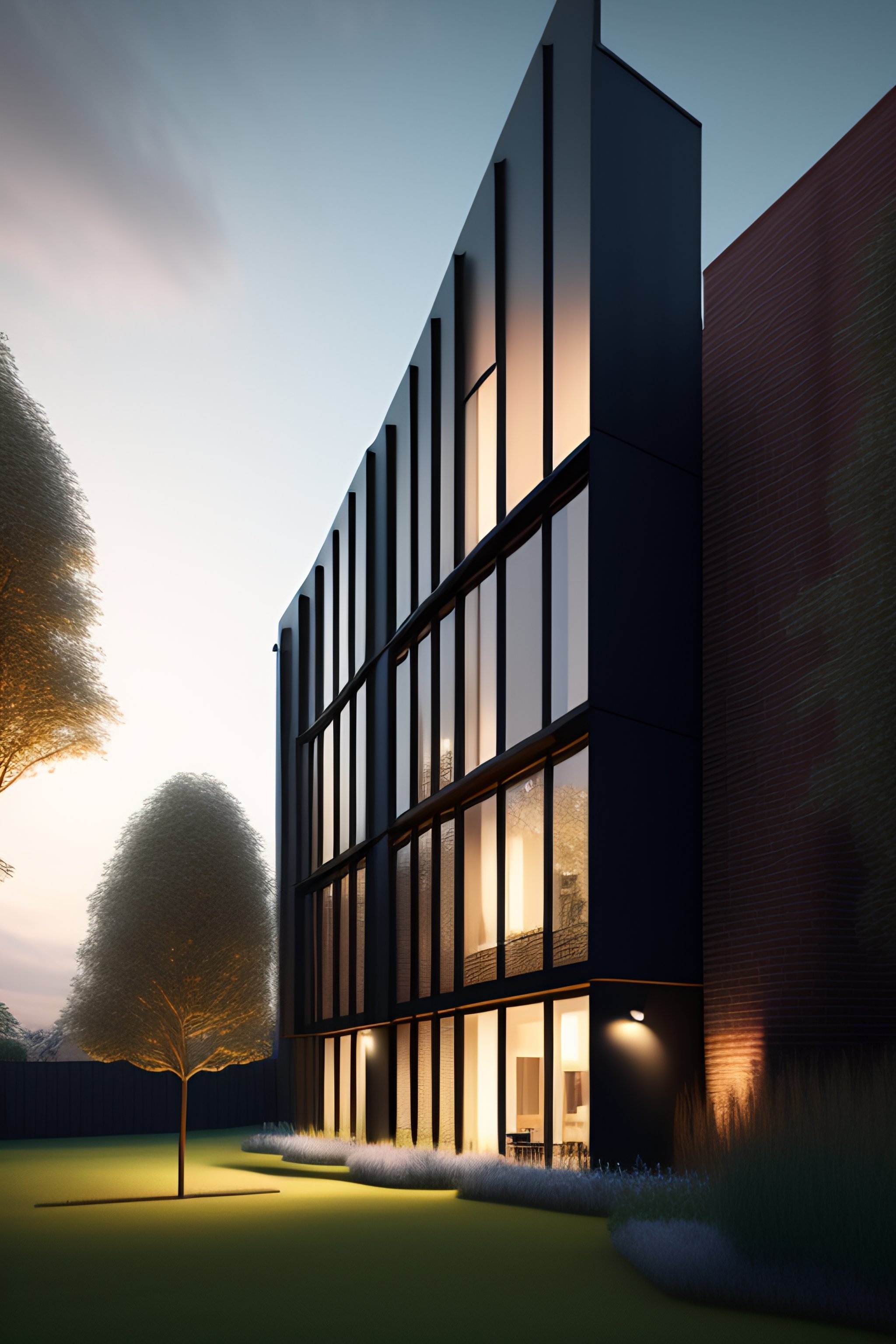 Lexica - Multi-family house five floors with a pitched roof, the lower ...