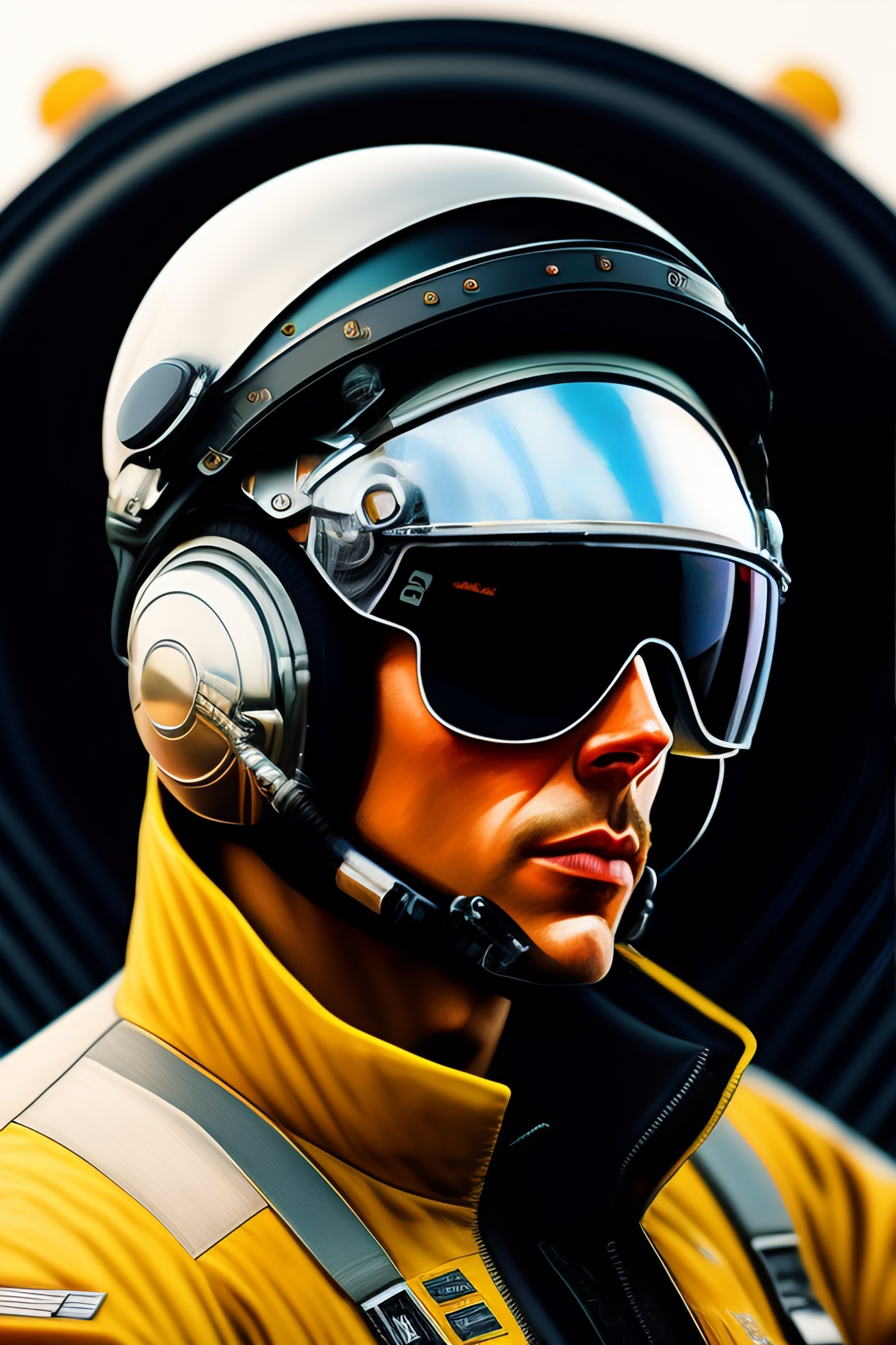 Lexica - Cyborg pilot, Tom Cruise , detailed minimalist interior ...