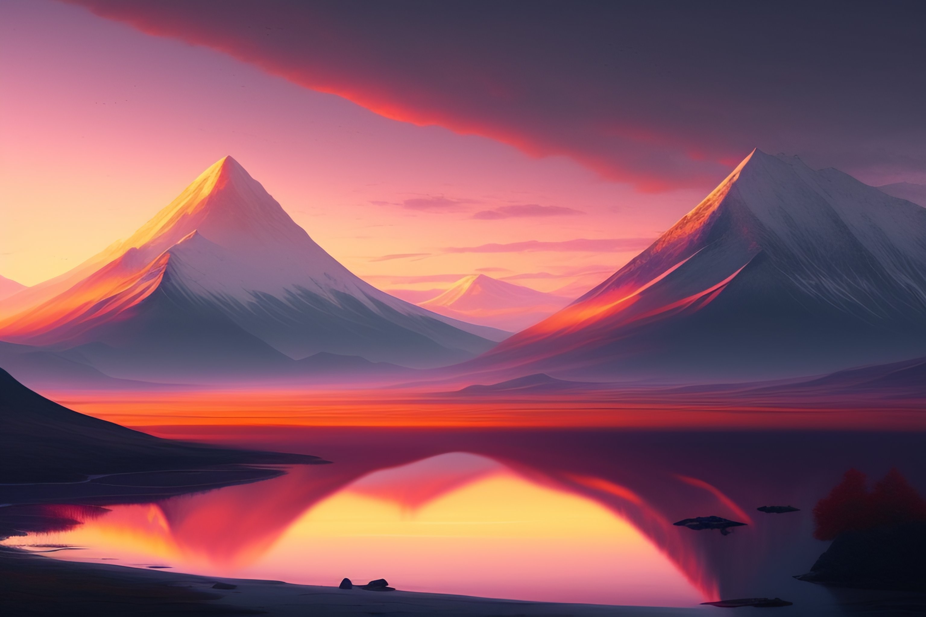 Lexica - Kamchatka landscape, sunset, beautiful, Greg Rutkowski ...