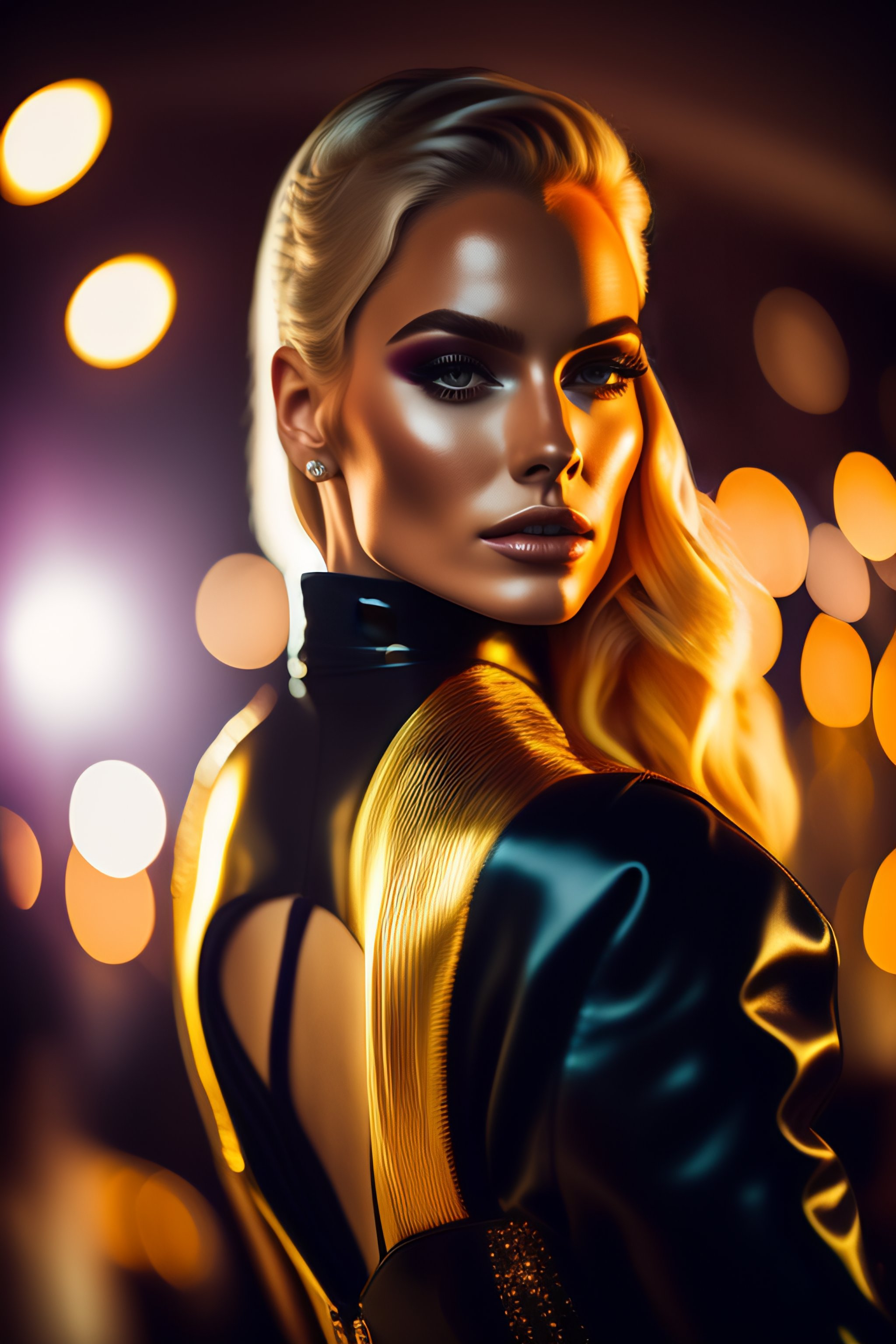 Lexica - Ektar 400 portrait of a super slim young blonde woman from ...