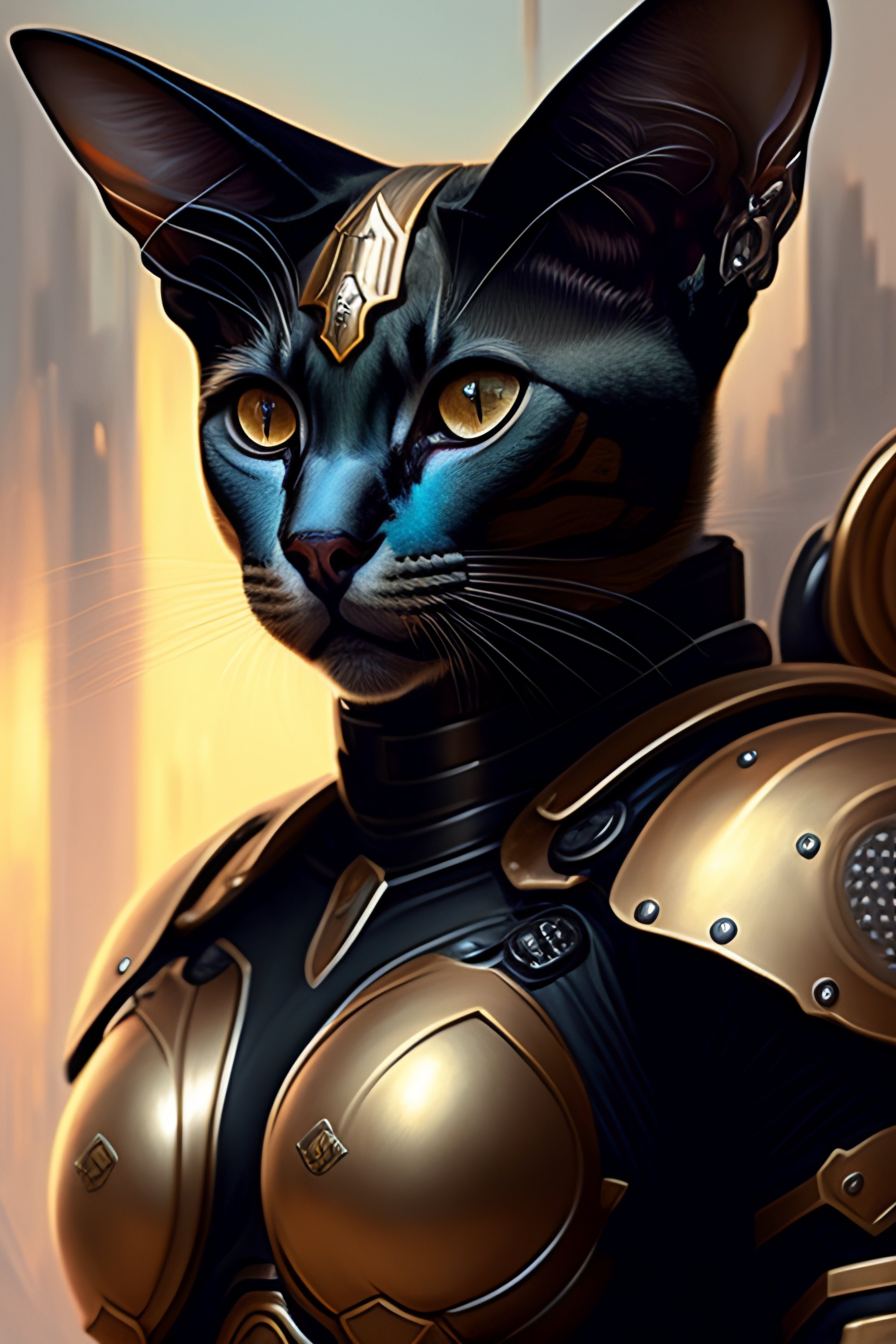 Lexica - A siamese cat as the doomslayer, realistic scifi cyberpunk ...