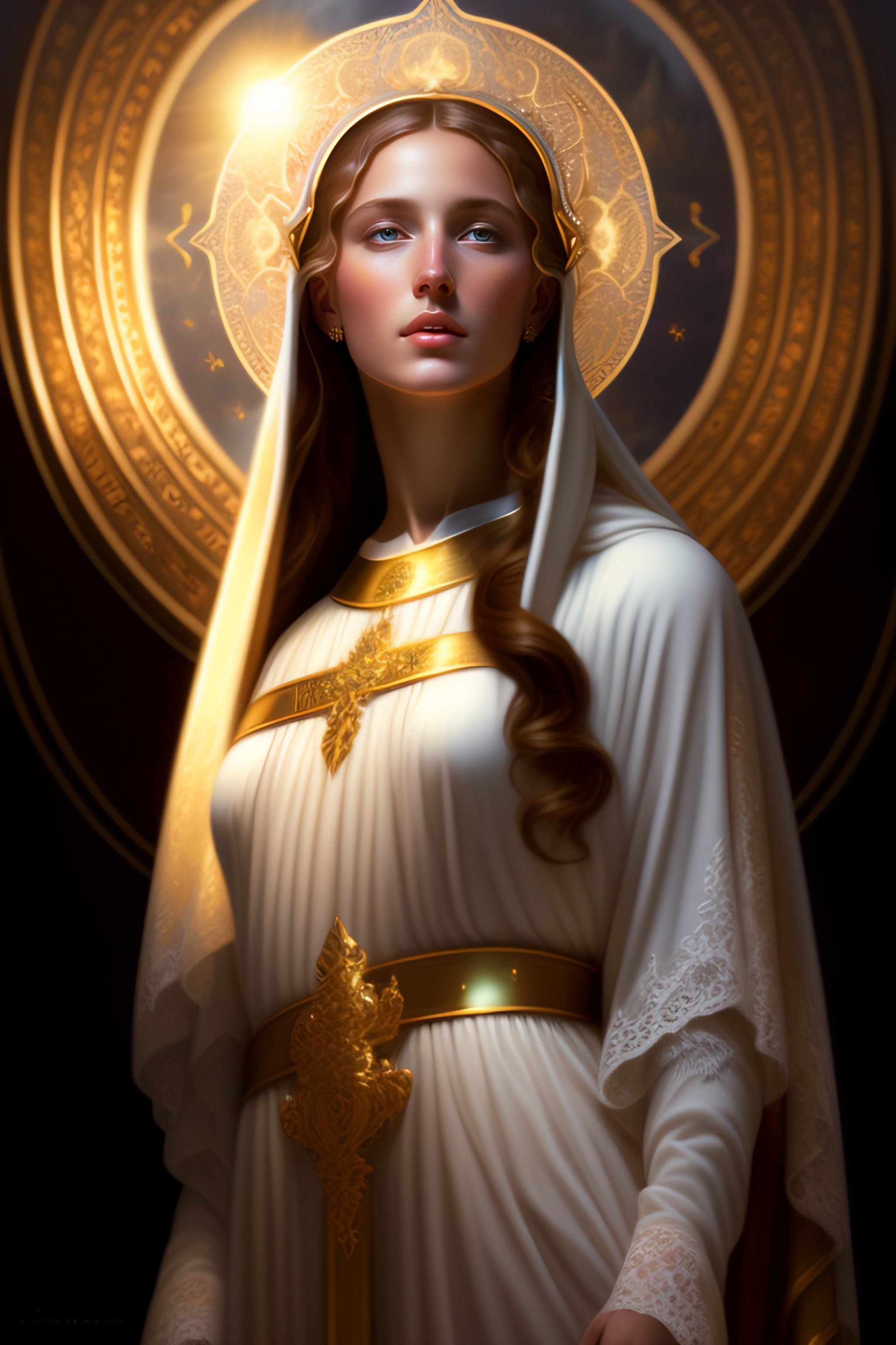 Lexica - Virgin mary of perpetual succor full body with beautiful lace ...
