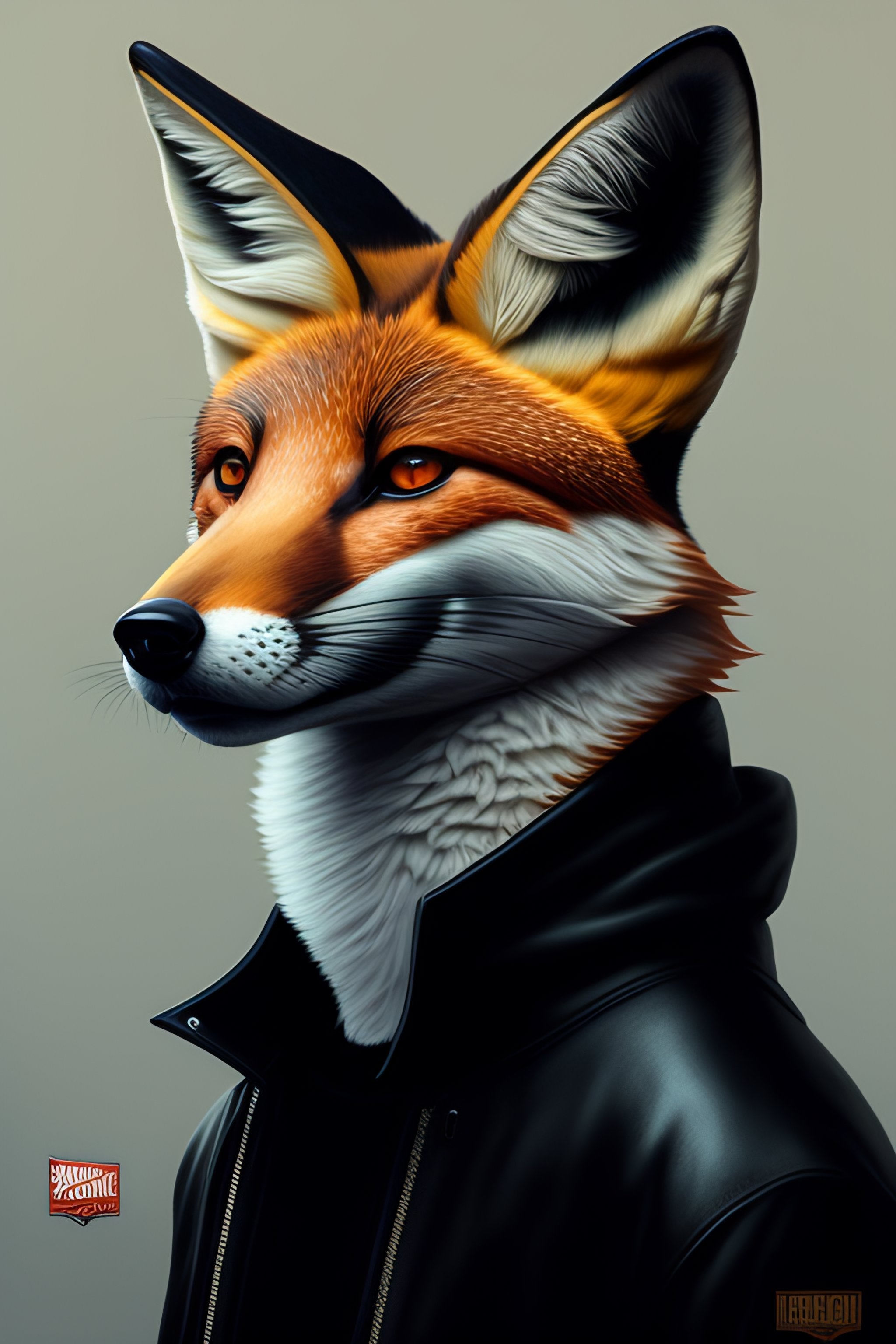 Lexica - Highly detailed portrait of a sewer emo punk anthropomorphic fox
