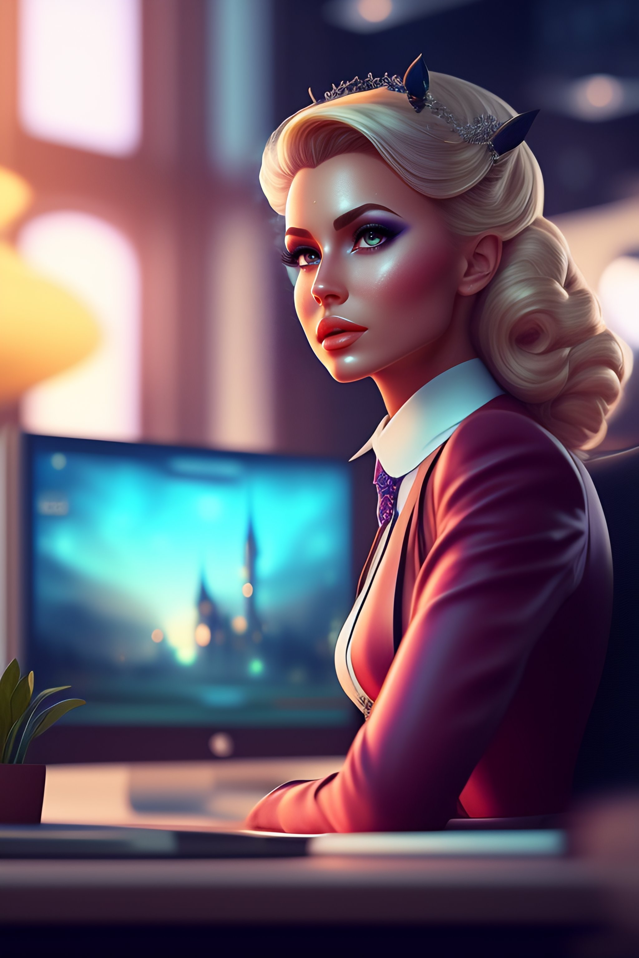 Lexica - Epic professional digital art of an fairy in business suit ...