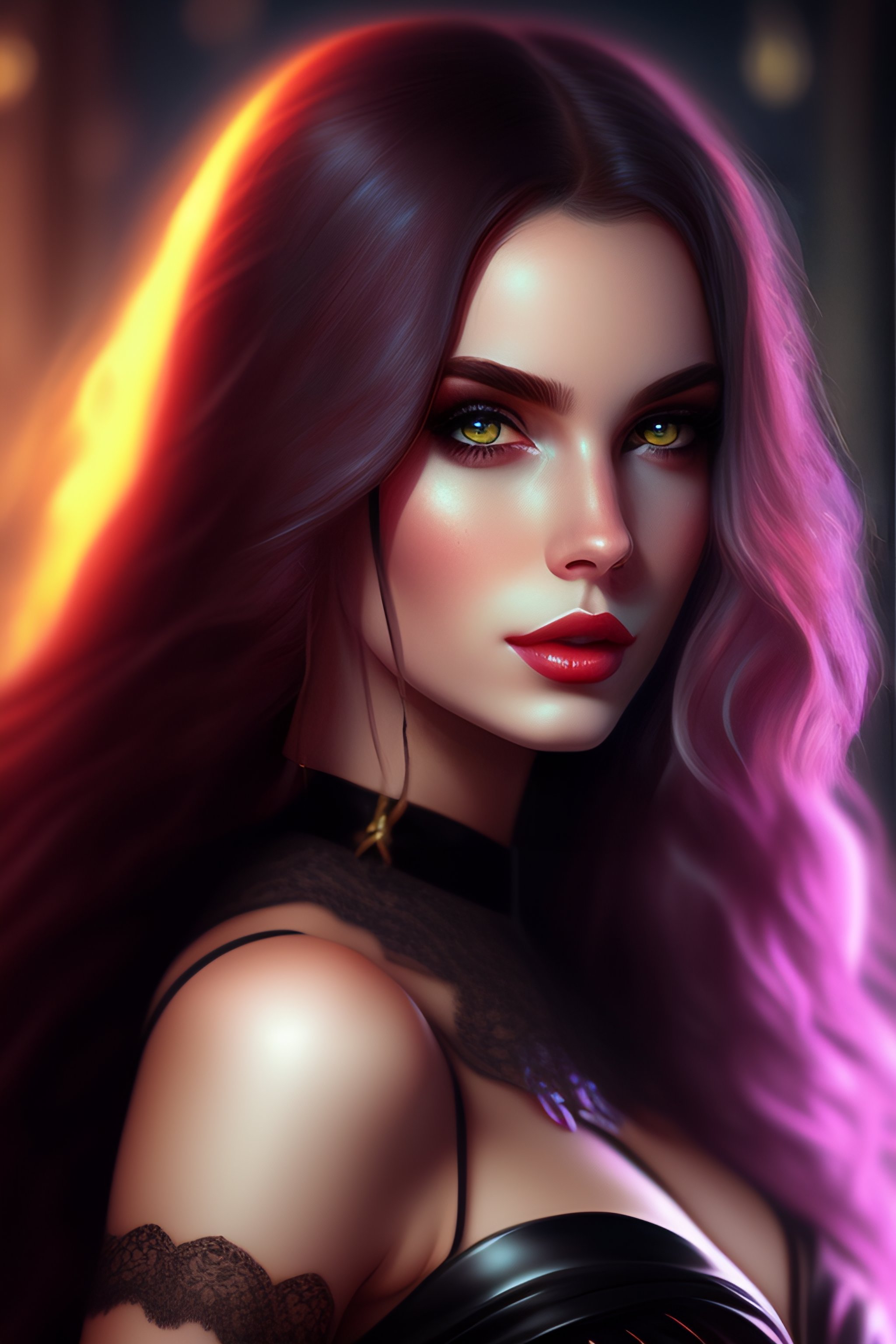 Lexica Gorgeous Gothic Girl Cinematic Realistic Digital Art 