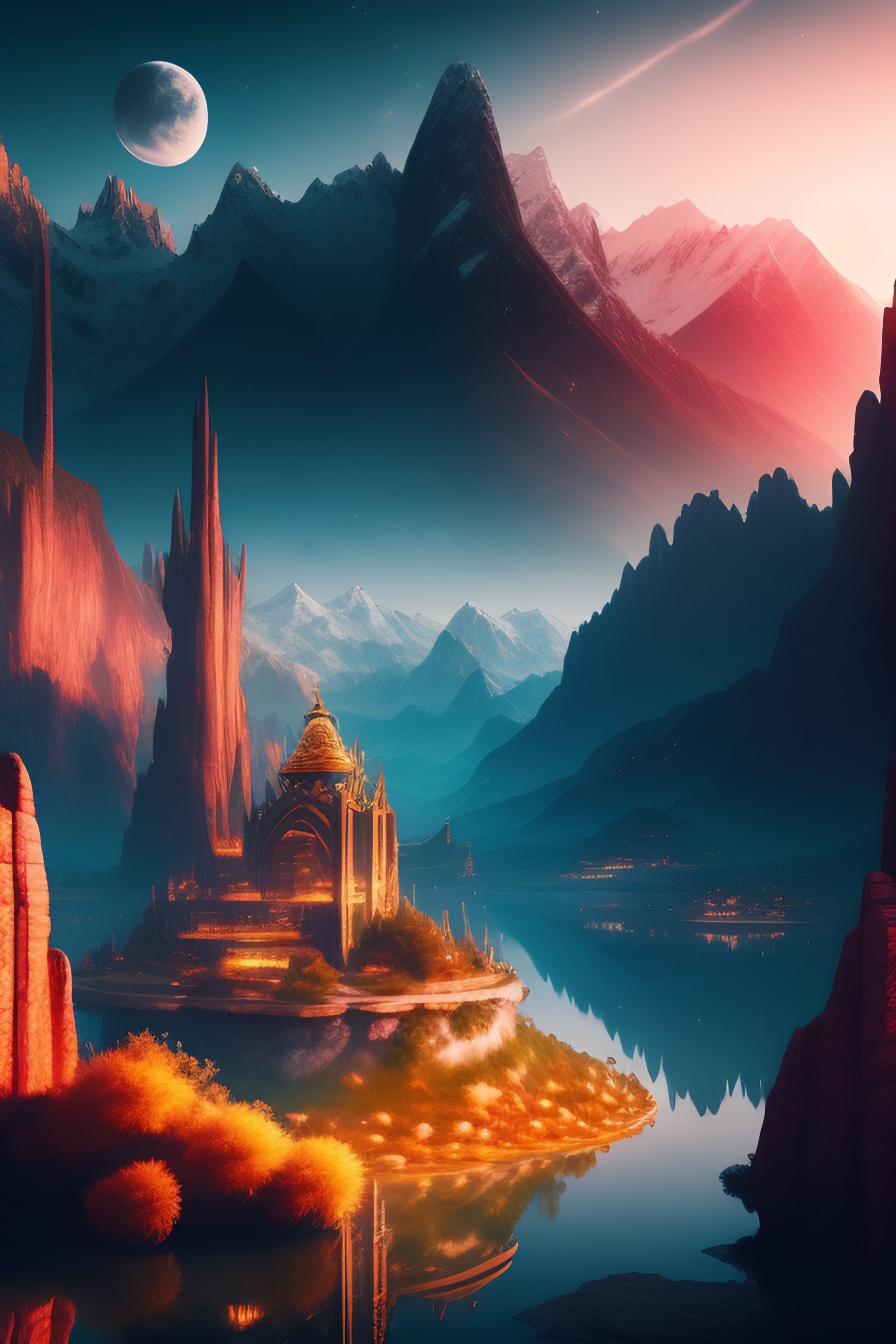 Lexica - A fantasy city situated in an epic landscape of stunning ...