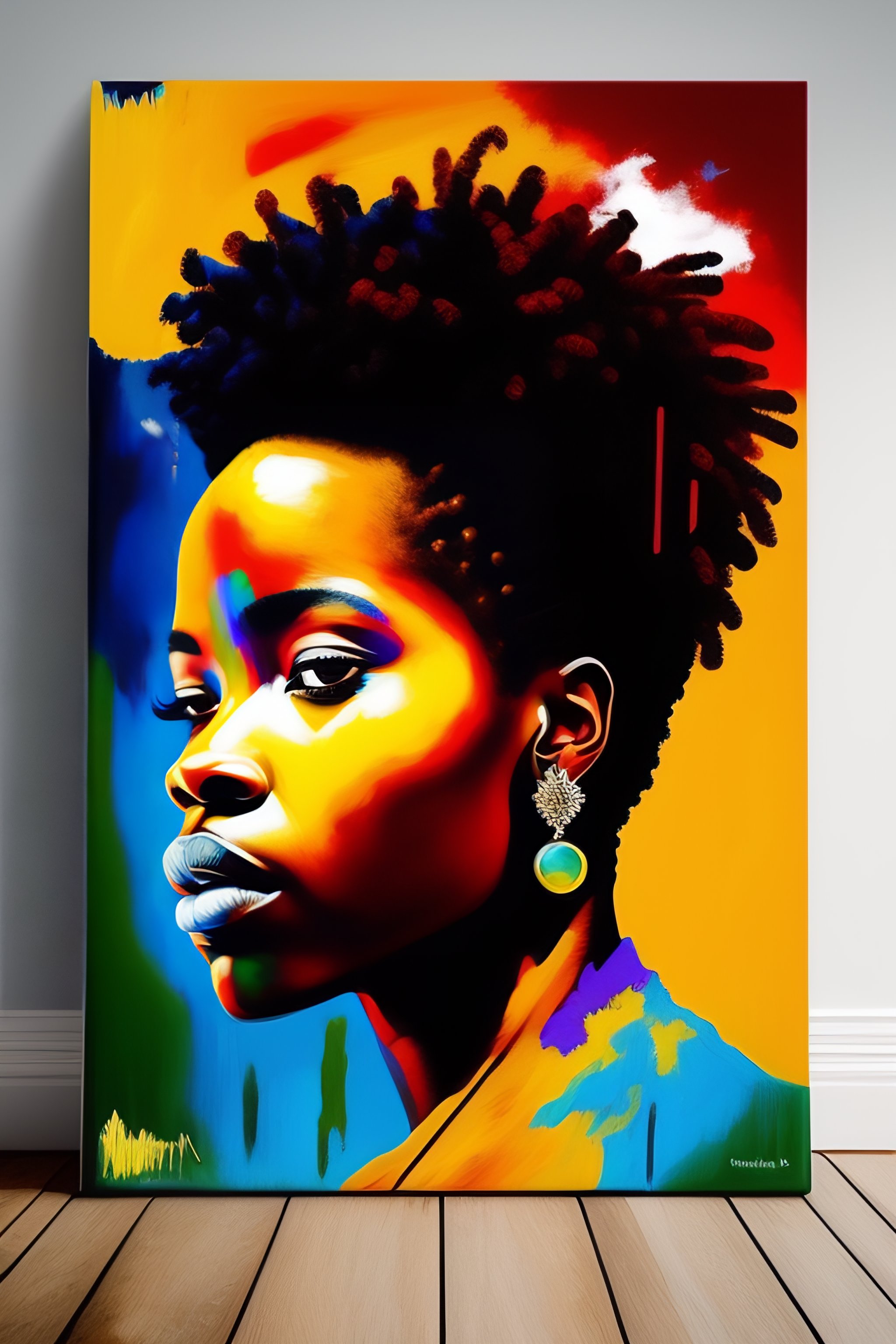 Lexica A painting of the african continent in the style of basquiat