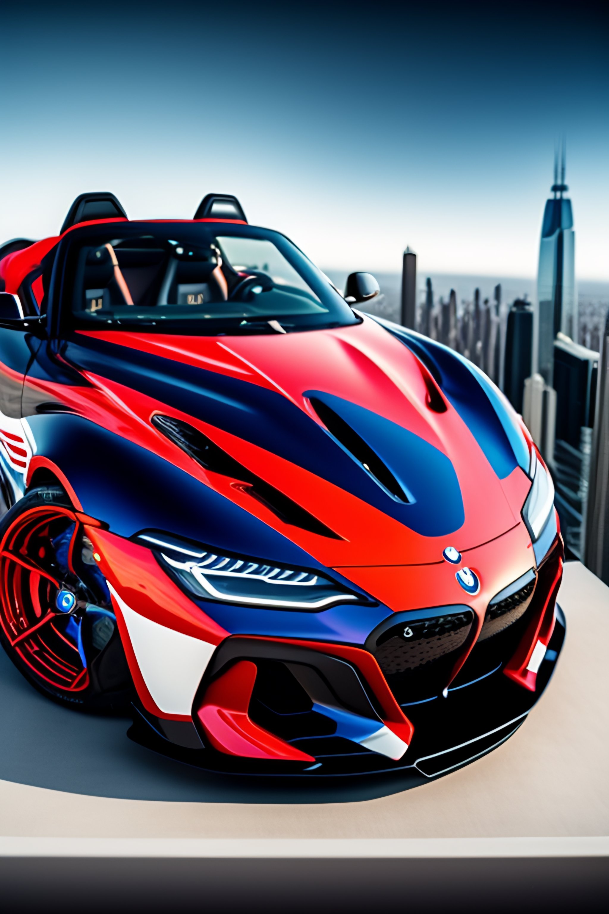 Lexica - 2022 BMW S 1000 RR red white and blue , painted like van Gogh ...