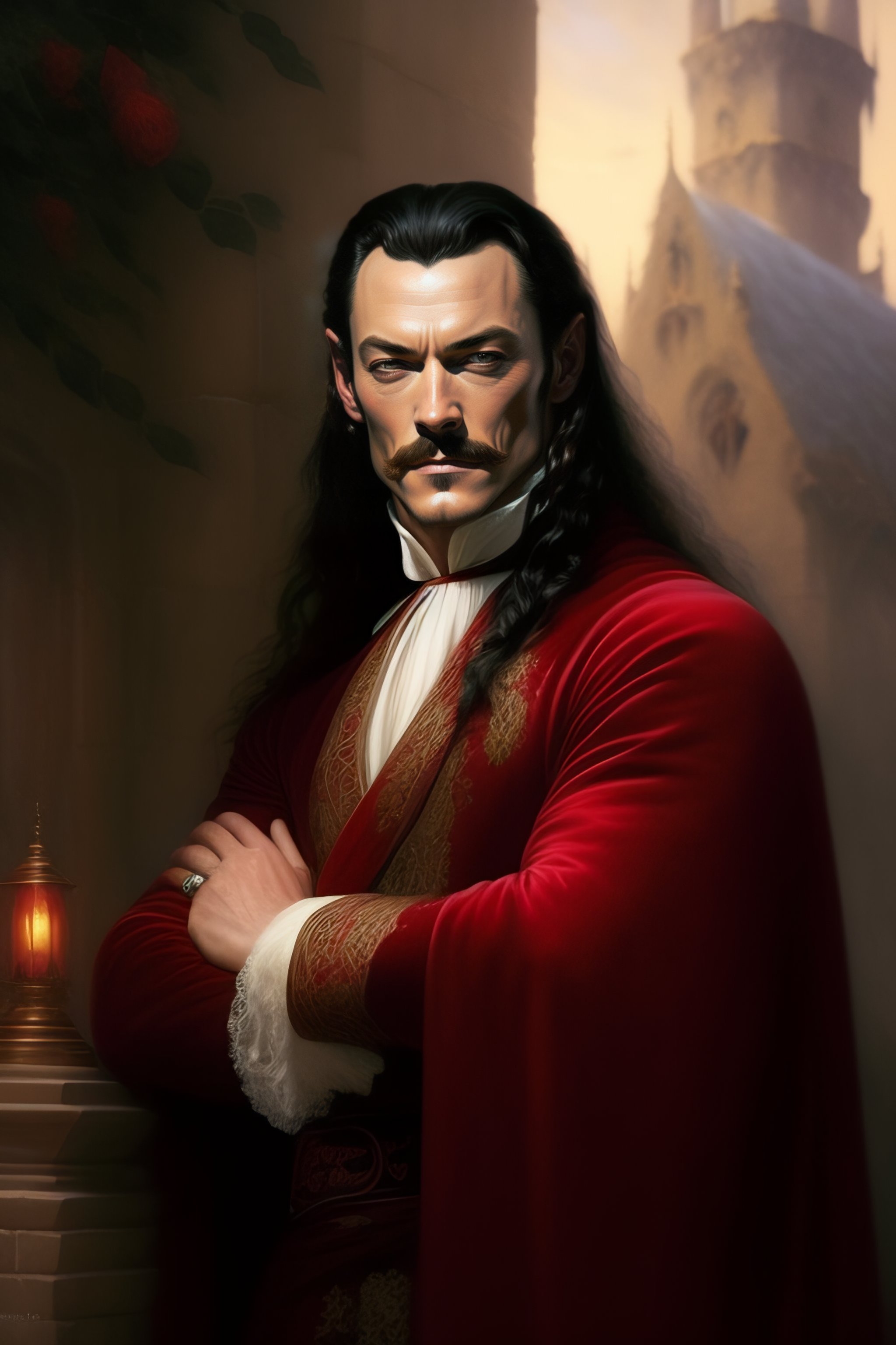 Lexica Luke evans as Dracula in medieval style! Fantasy background
