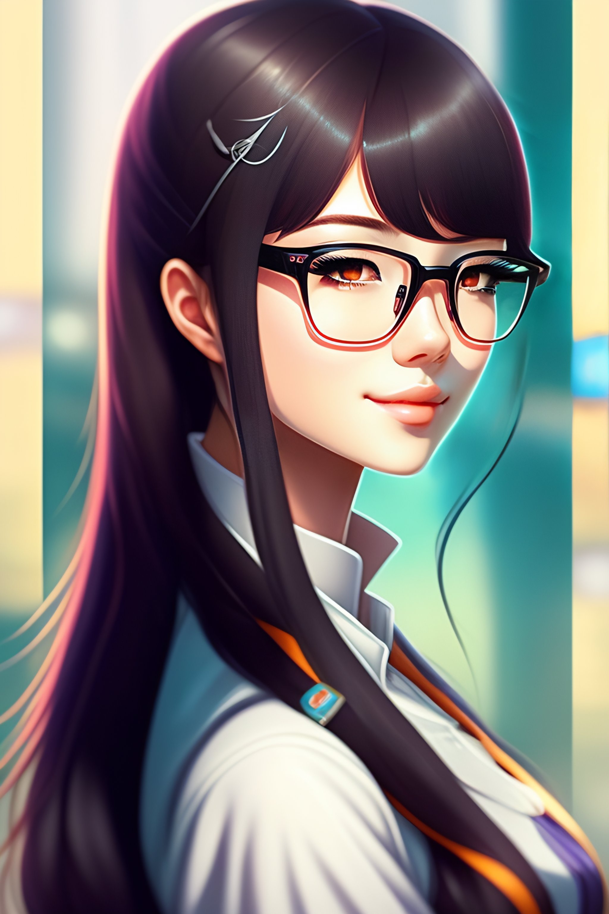 Lexica Anime Girl With Rimless Glasses, Nerdy, Nerd, 52% OFF