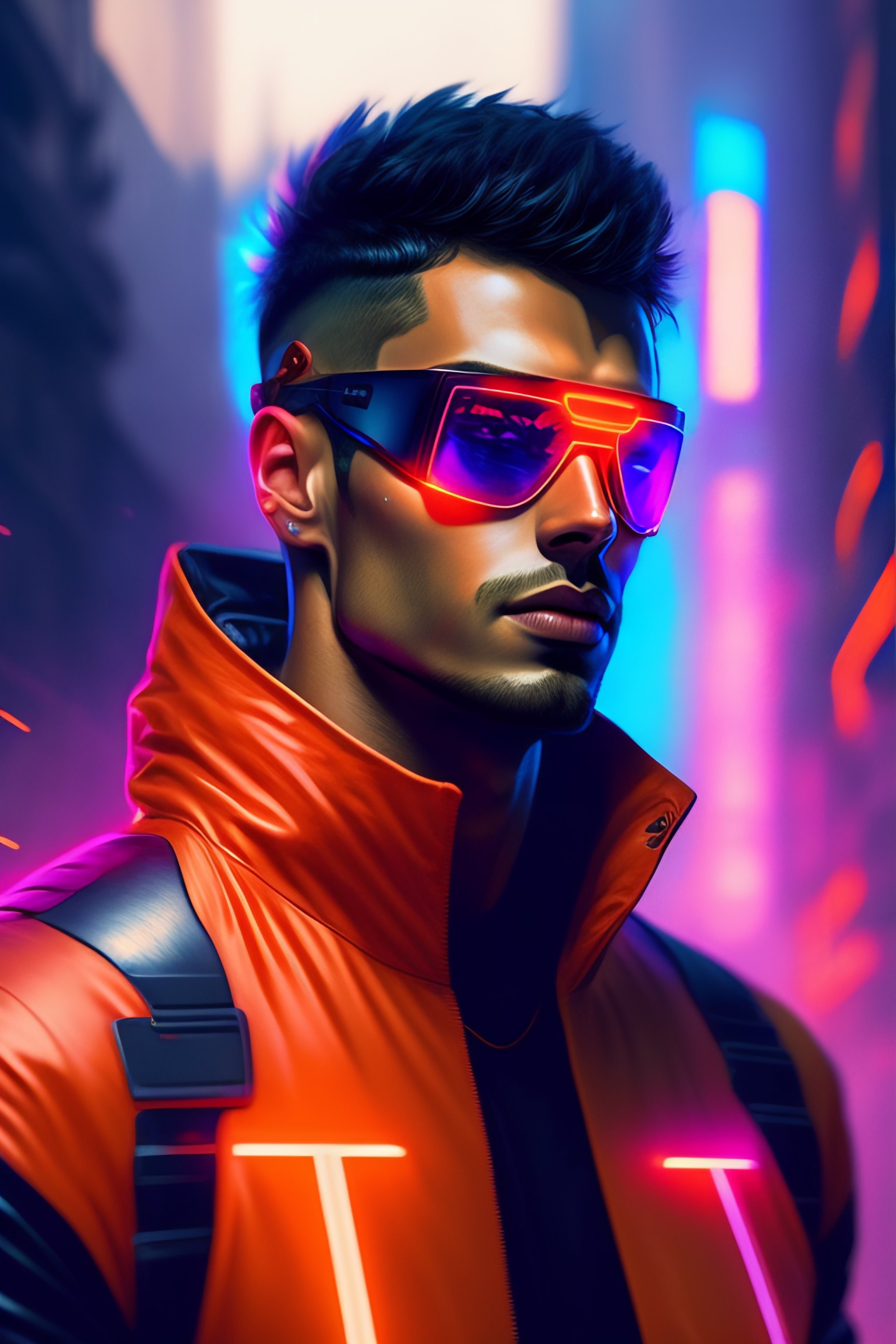 Lexica - Theo james as cyclops, cyberpunk futuristic neon. by ismail ...