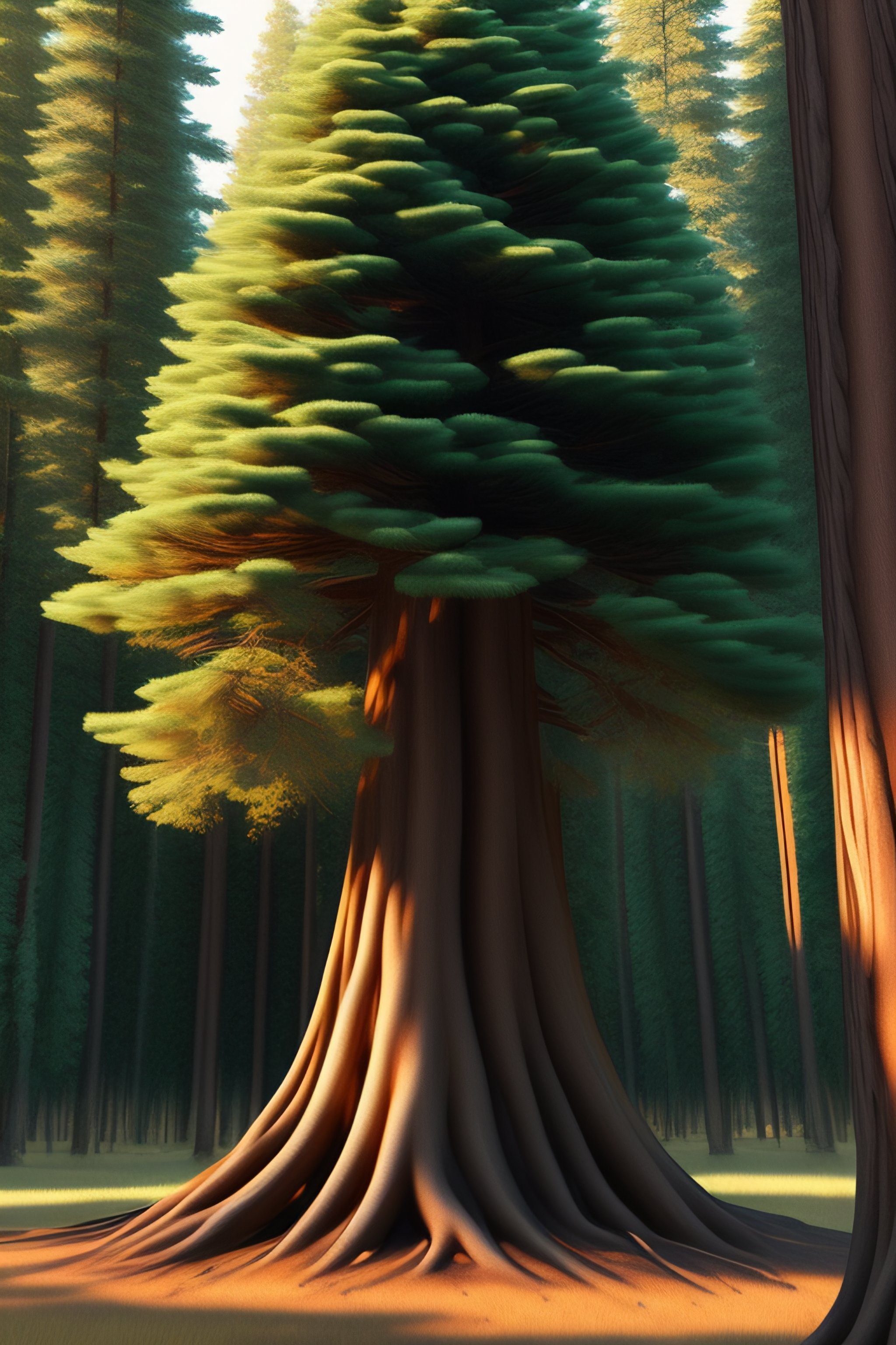 Lexica - Large pine tree with deep roots, photorealistic, full size ...