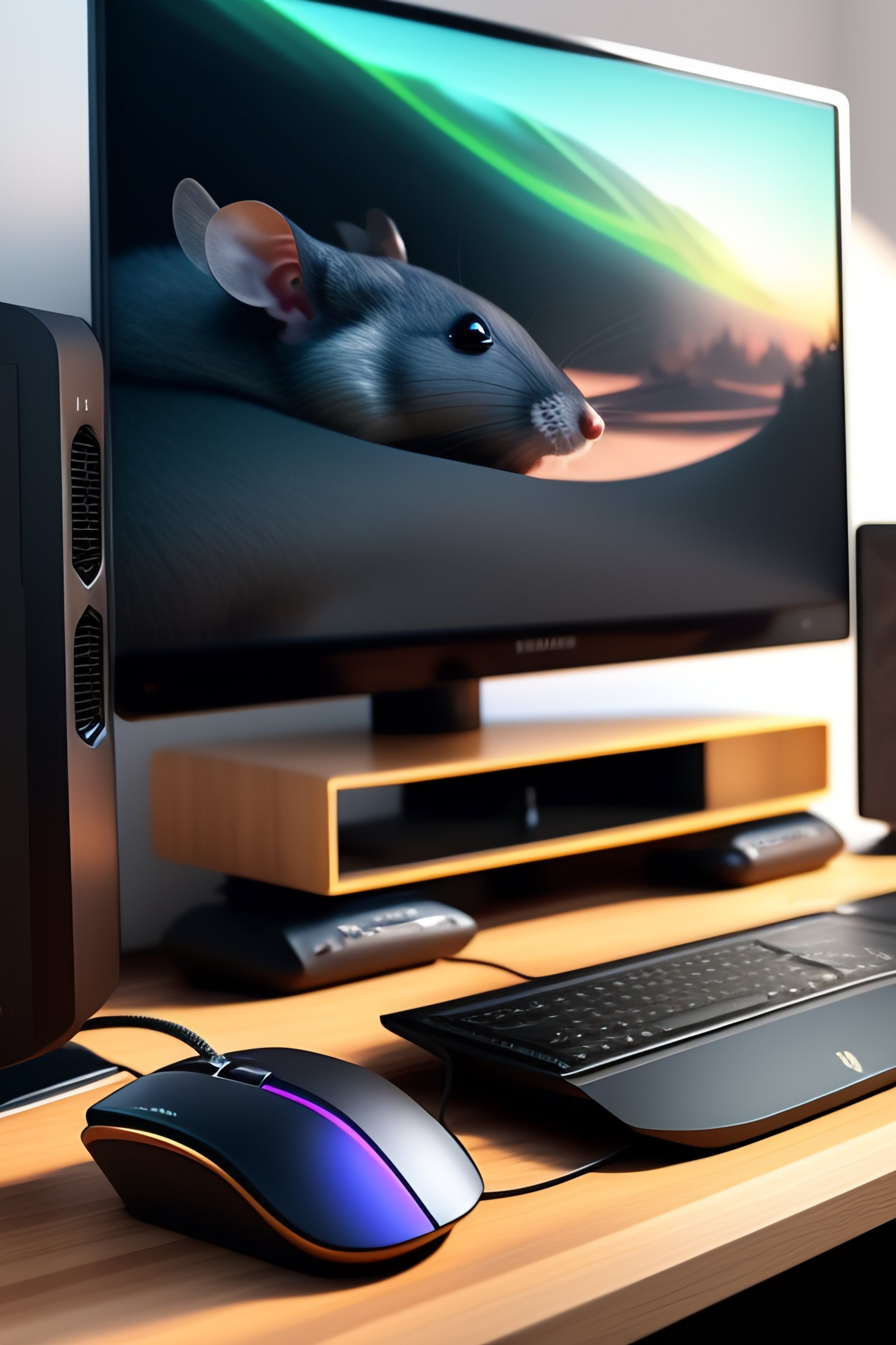 Lexica - A gaming setup but with with all devices plugged into a living ...