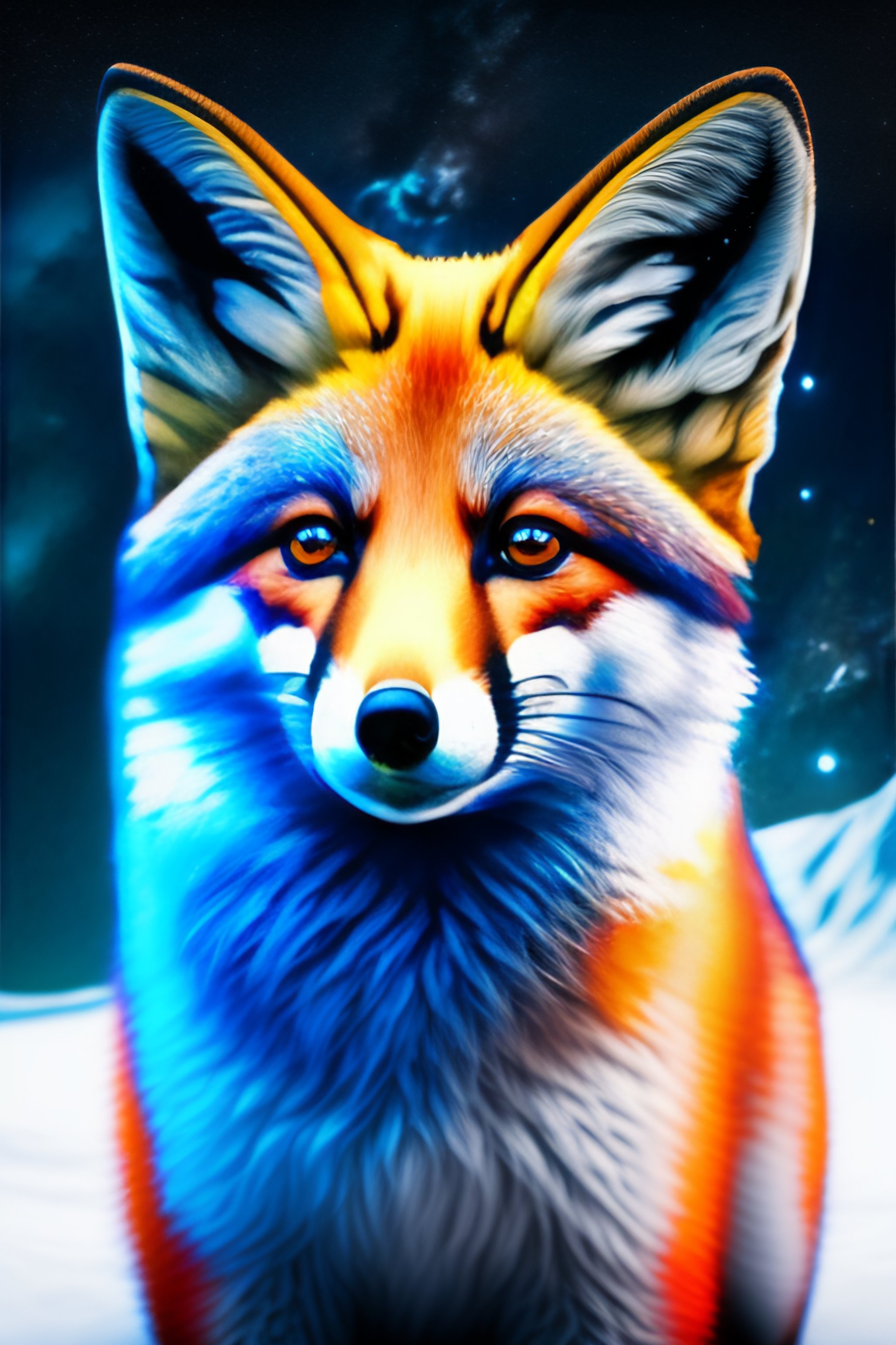 Lexica Un Portrait D Un Jeune Homme Brun Au Yeux Bleu Avec Une Polaire Space Fox Blanche