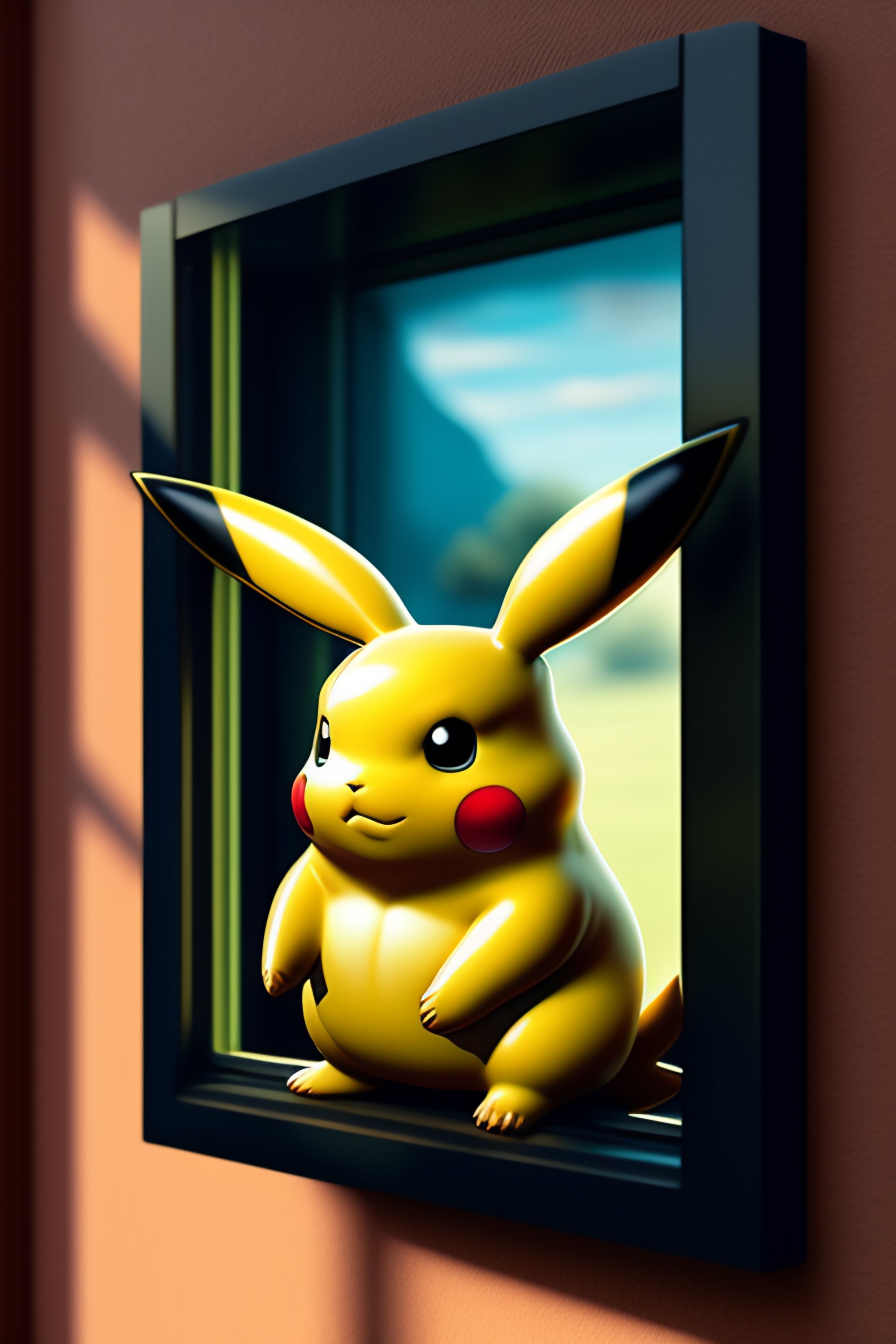 Lexica - pikachu glass window