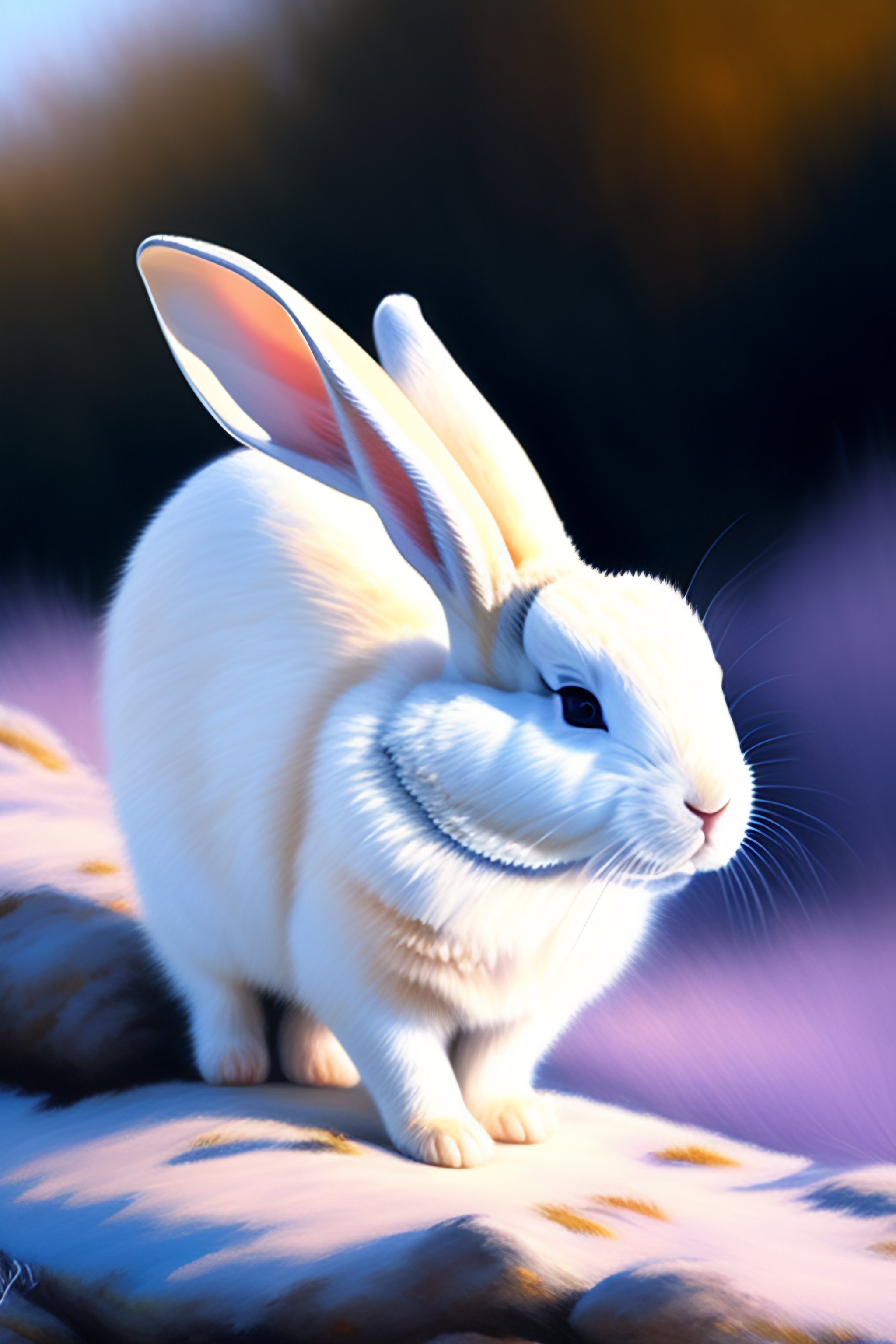 Lexica - White mountain rabbit, impressionist style, realistic