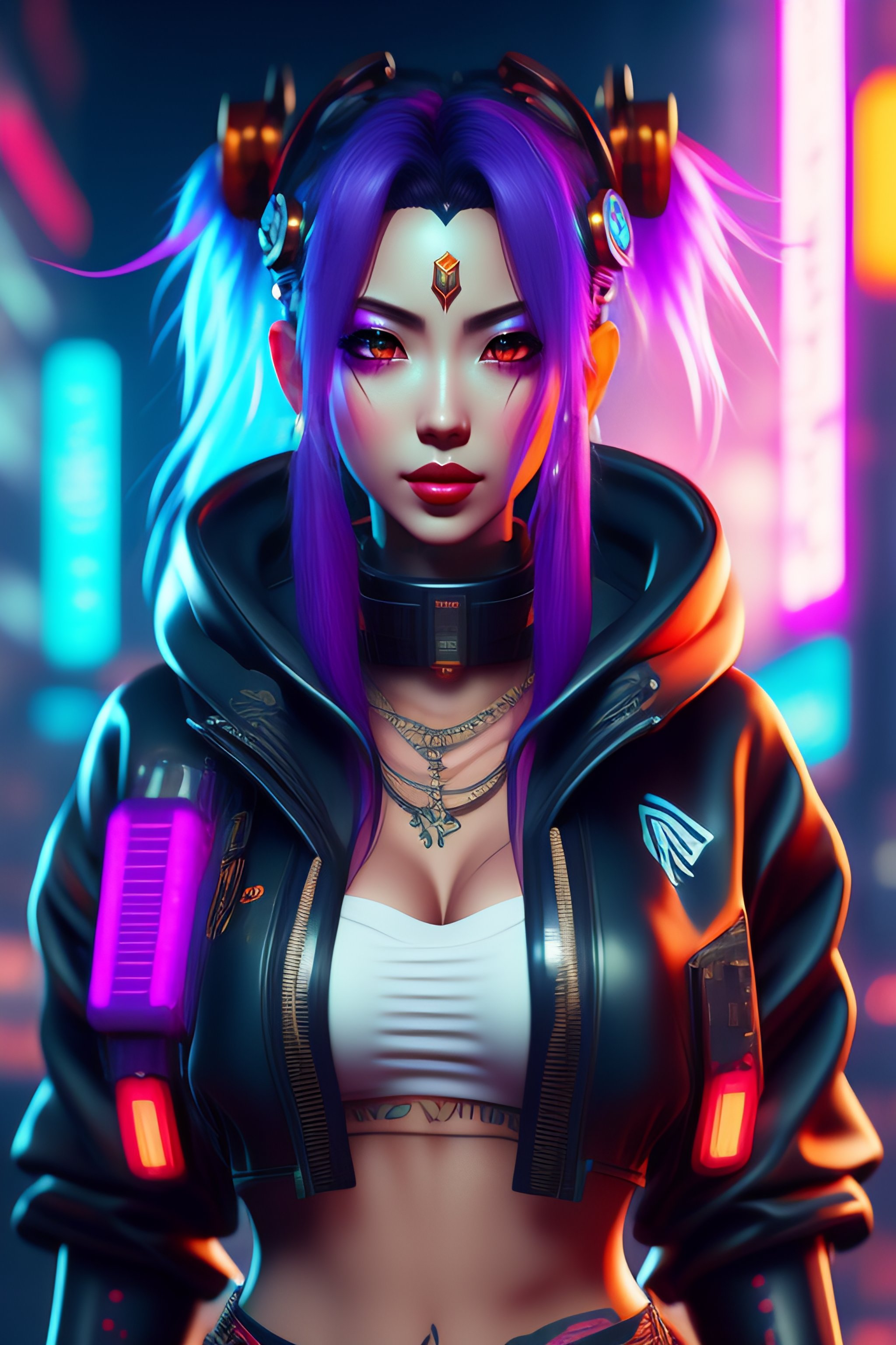 Lexica - Jinx Cyberpunk, Anime Style, Ultra Detailded, 4k, Cinematic,