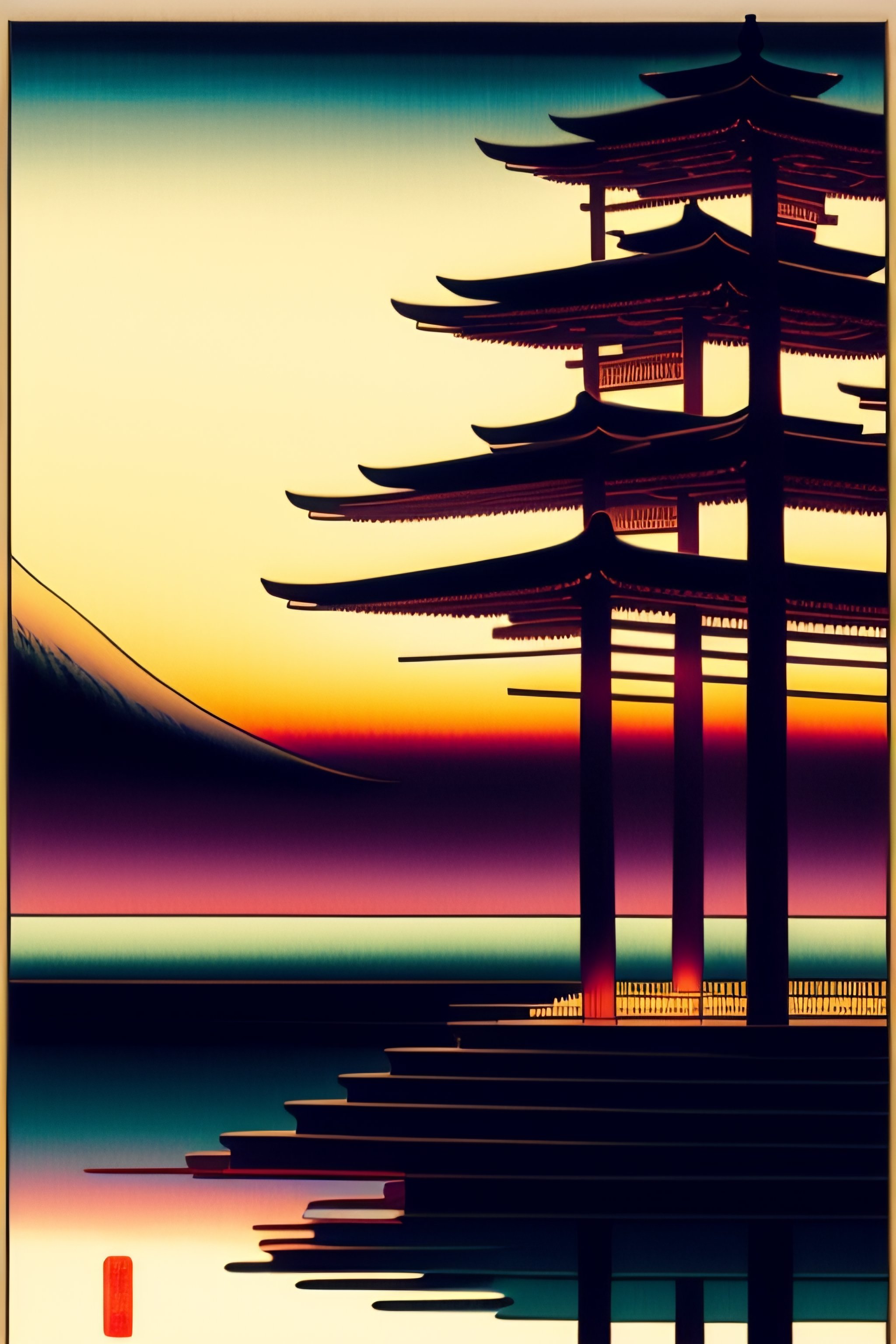 Lexica - Art image of amazing lighting surreal Dusk with small japanese ...