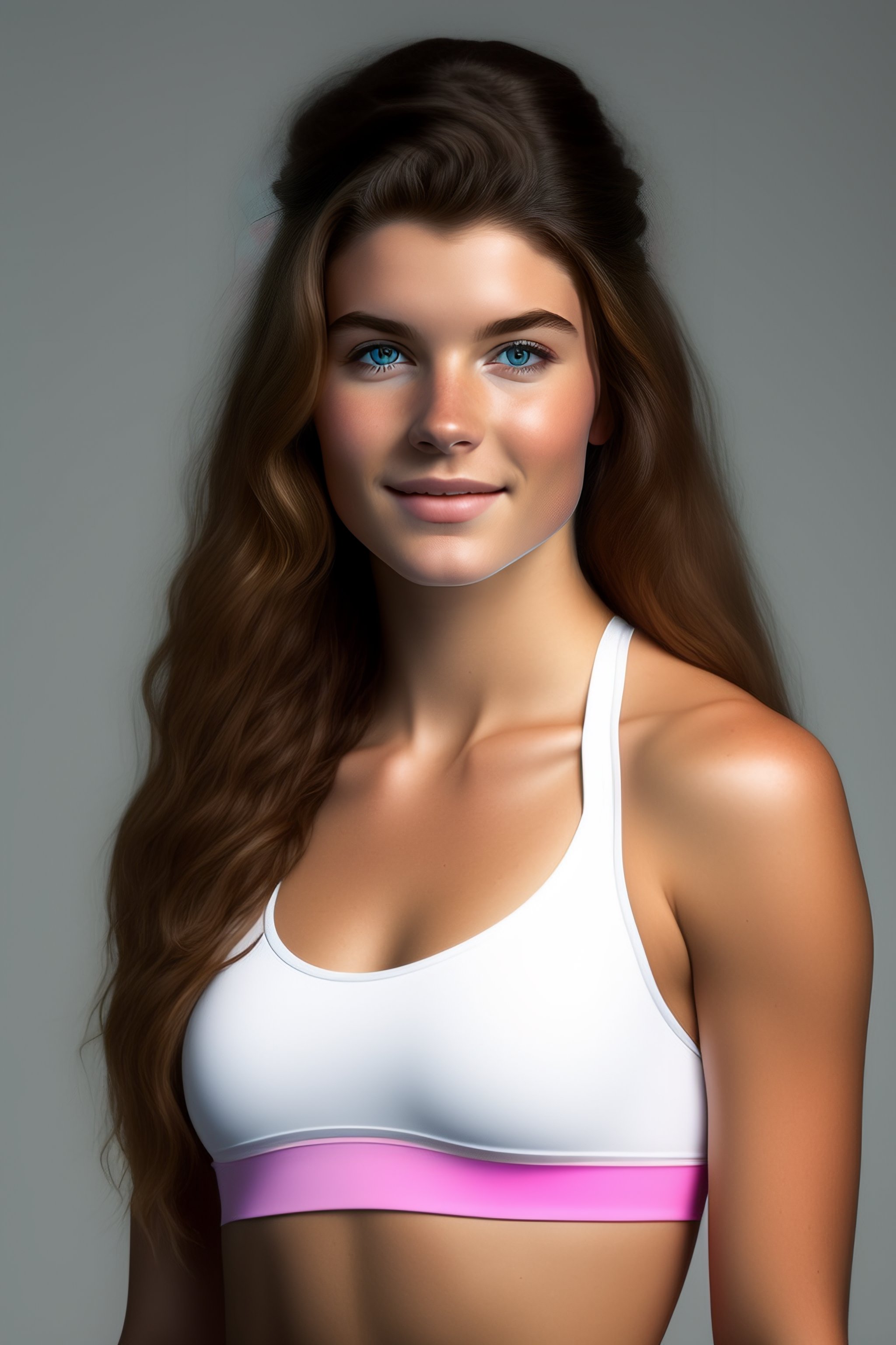 Lexica - A woman in a sports bra top and shorts, featured on