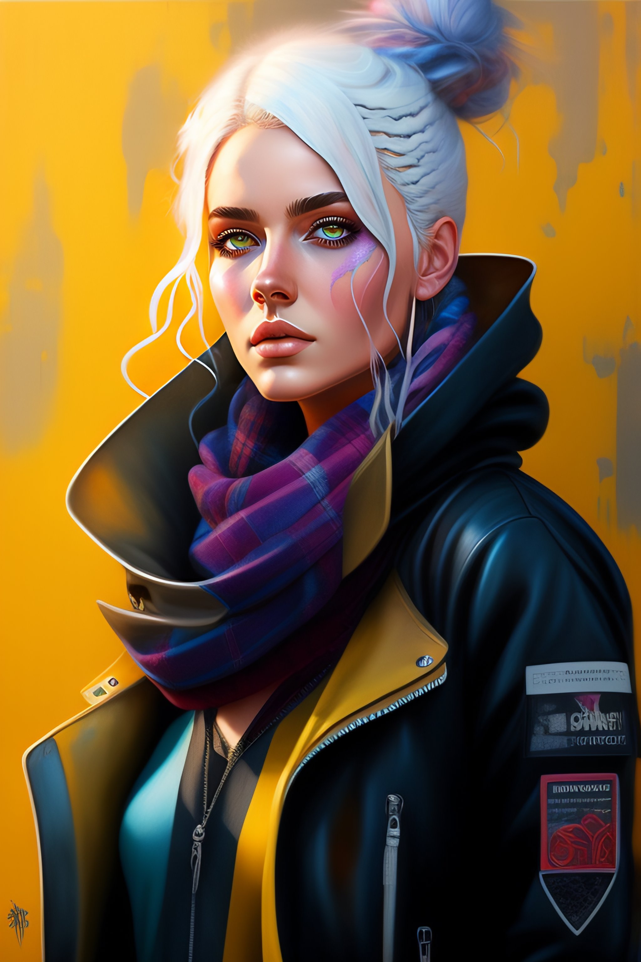 Lexica - Highly detailed portrait of a sewer emo punk woman student ...