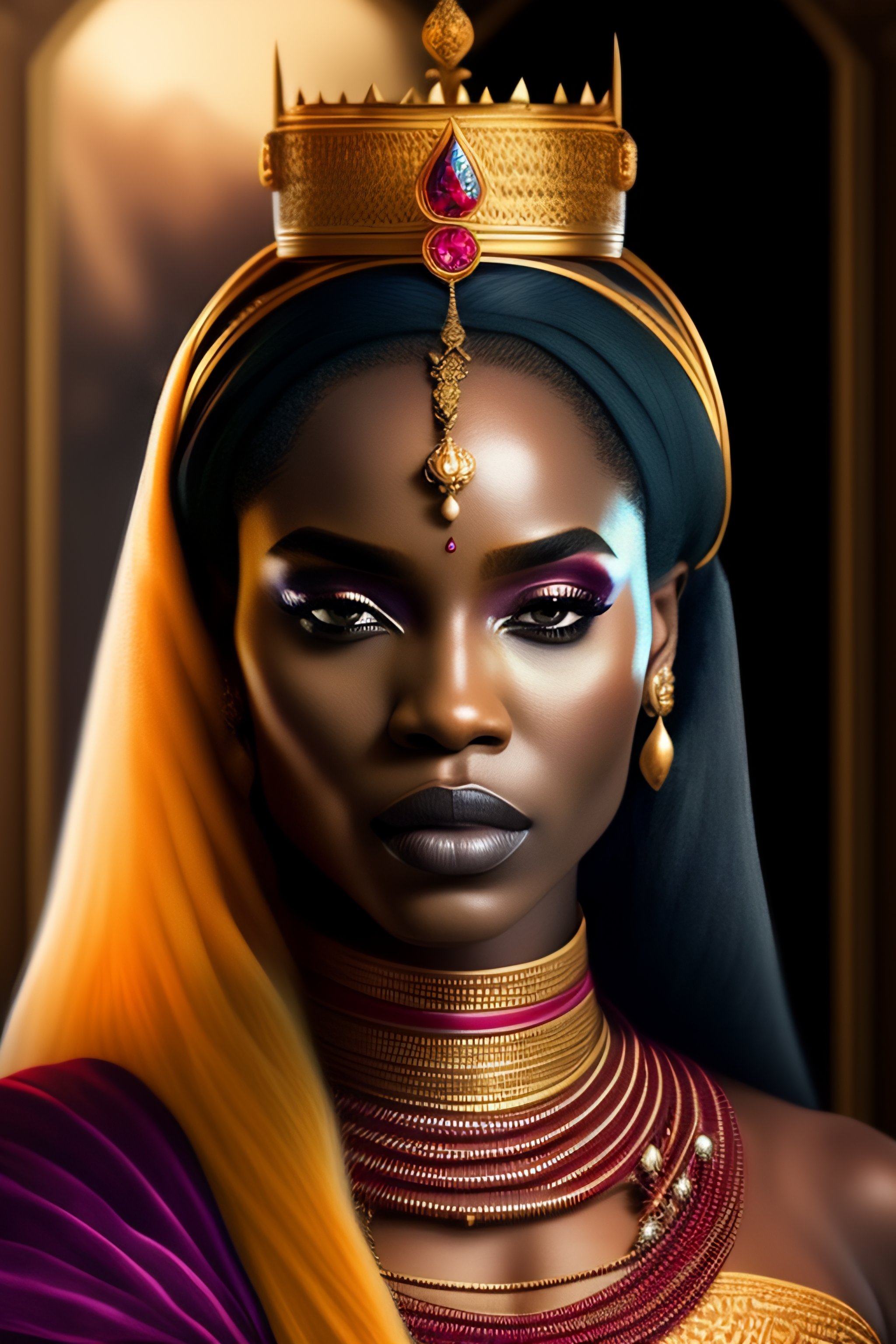 Lexica - Portrait of daenys targaryen as a Nigerian queen