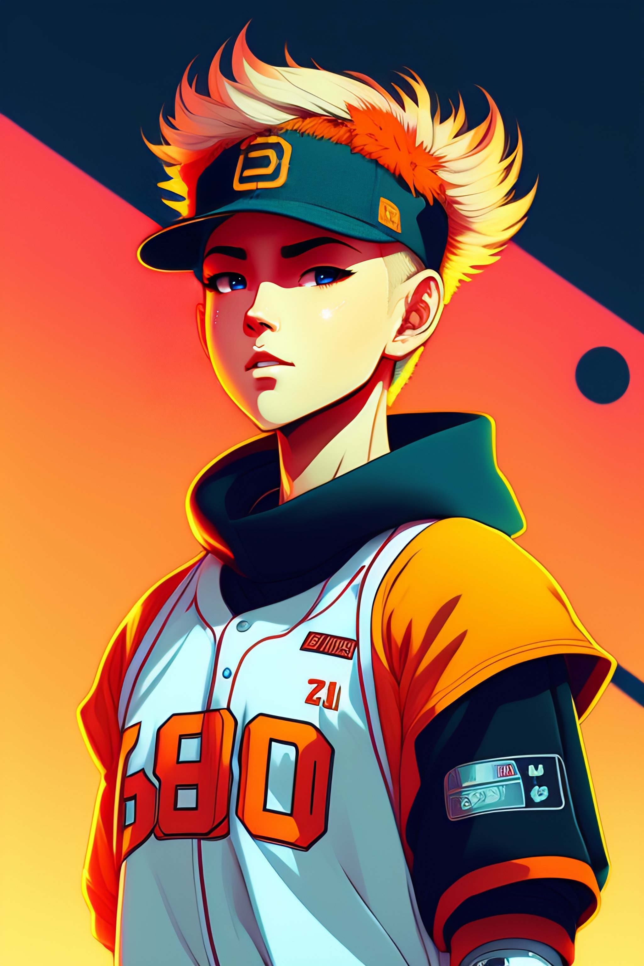 Lexica - portrait of a baseball player