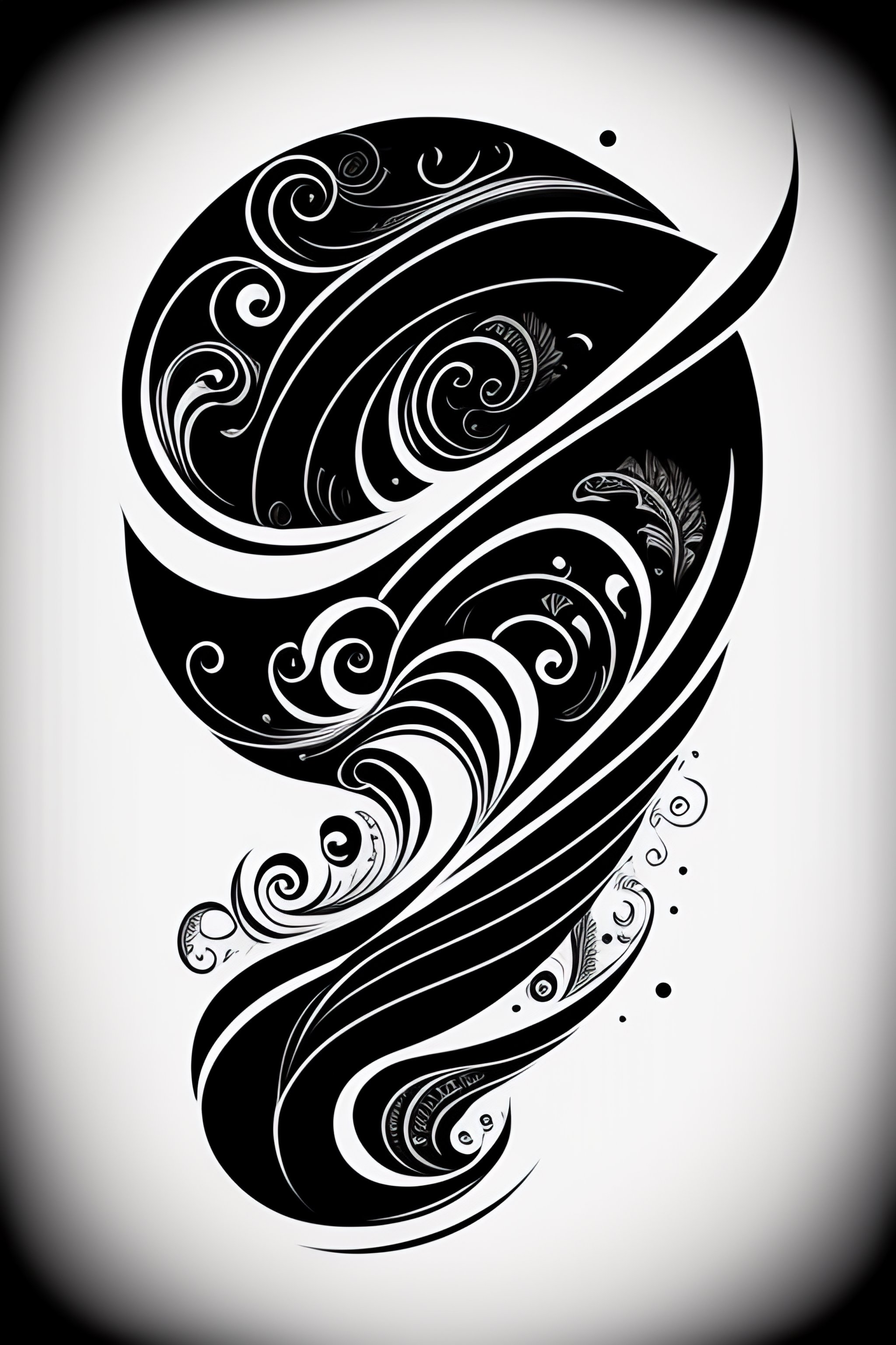Lexica - Tattoo design,wall art, simple design on white background, clean black pen drawing