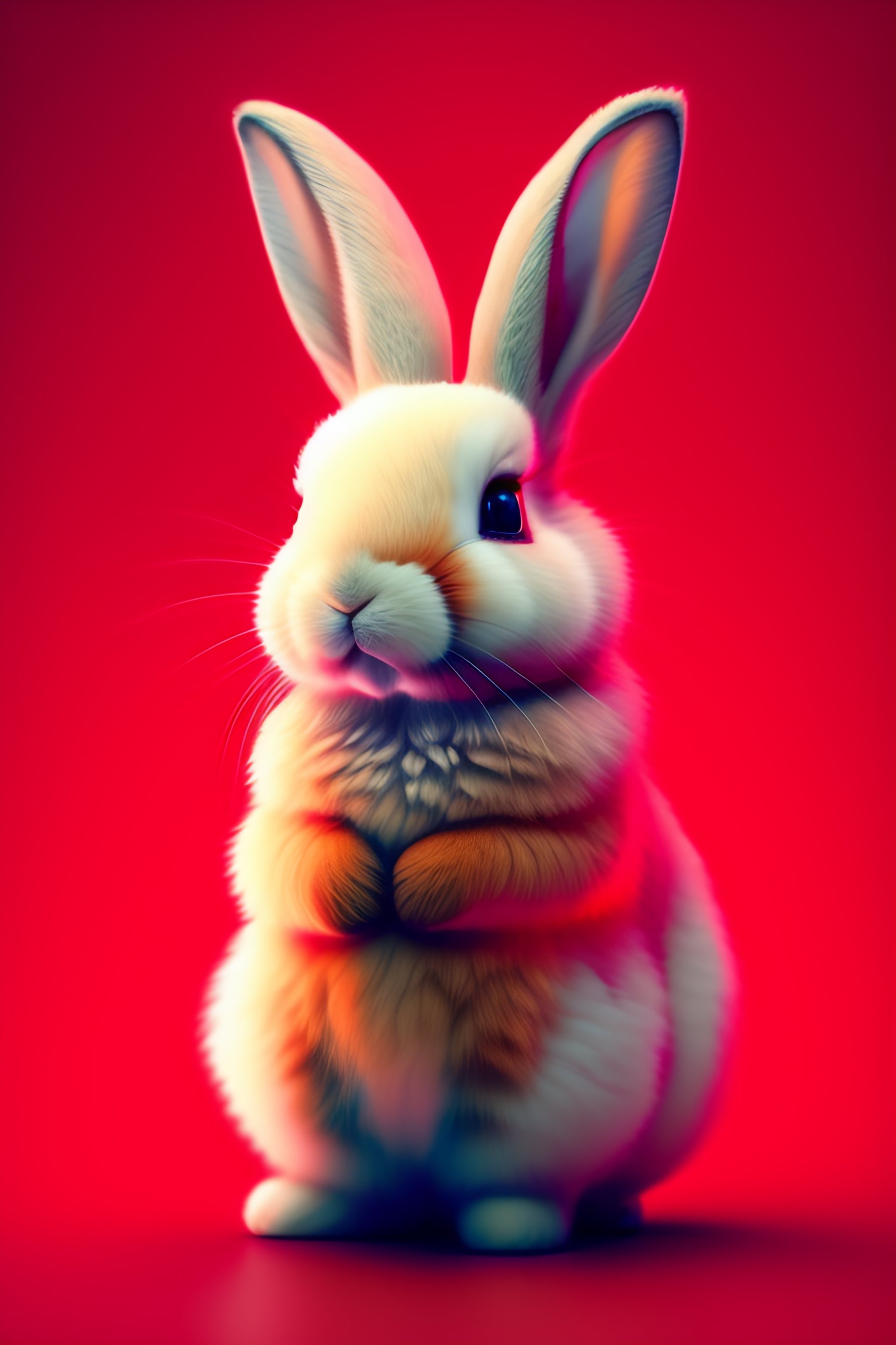 Lexica - Detailed portrait photo of cute and fluffy bunny, full body ...